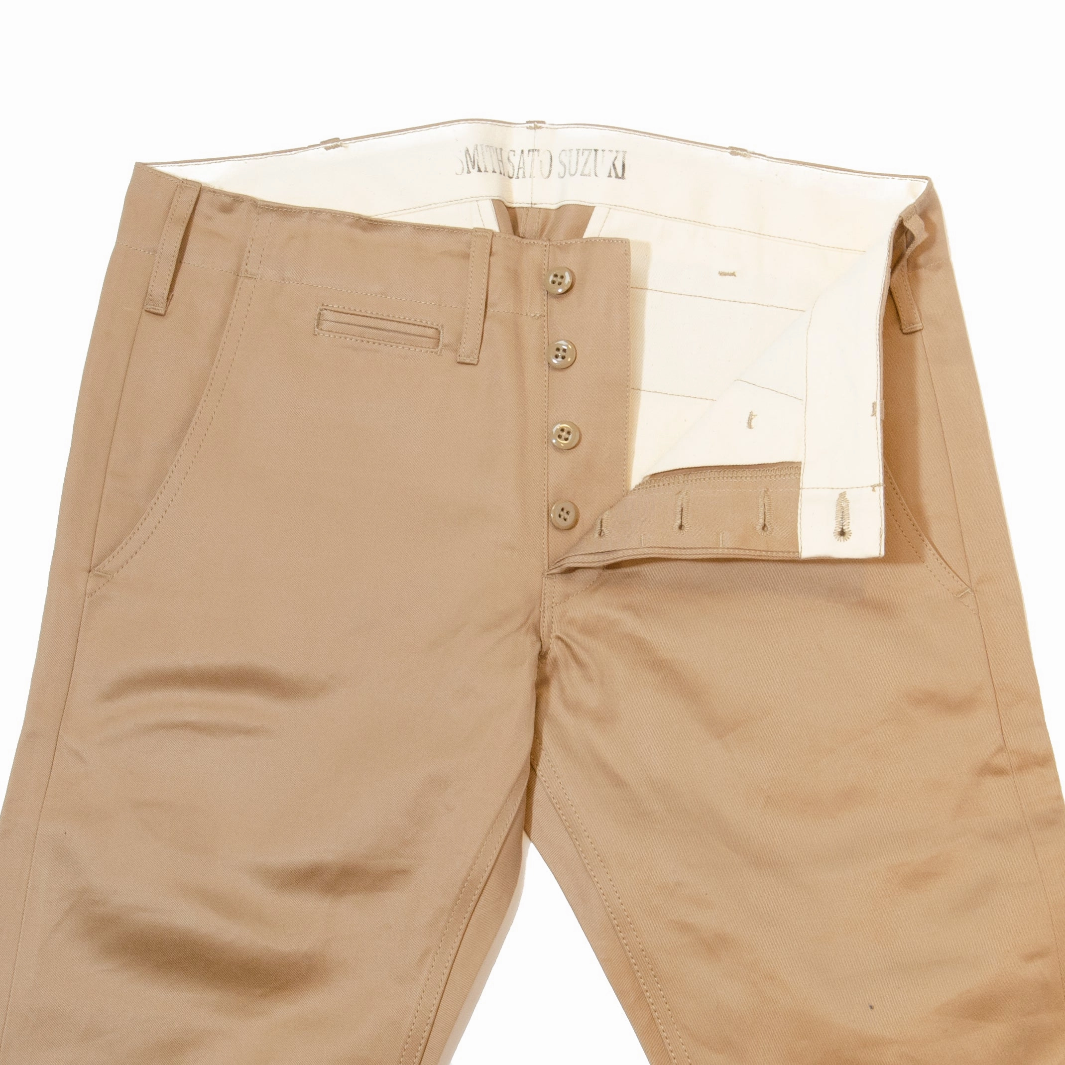 Smith Sato Suzuki E1707 Relaxed Tapered Chino - Khaki Dark wash