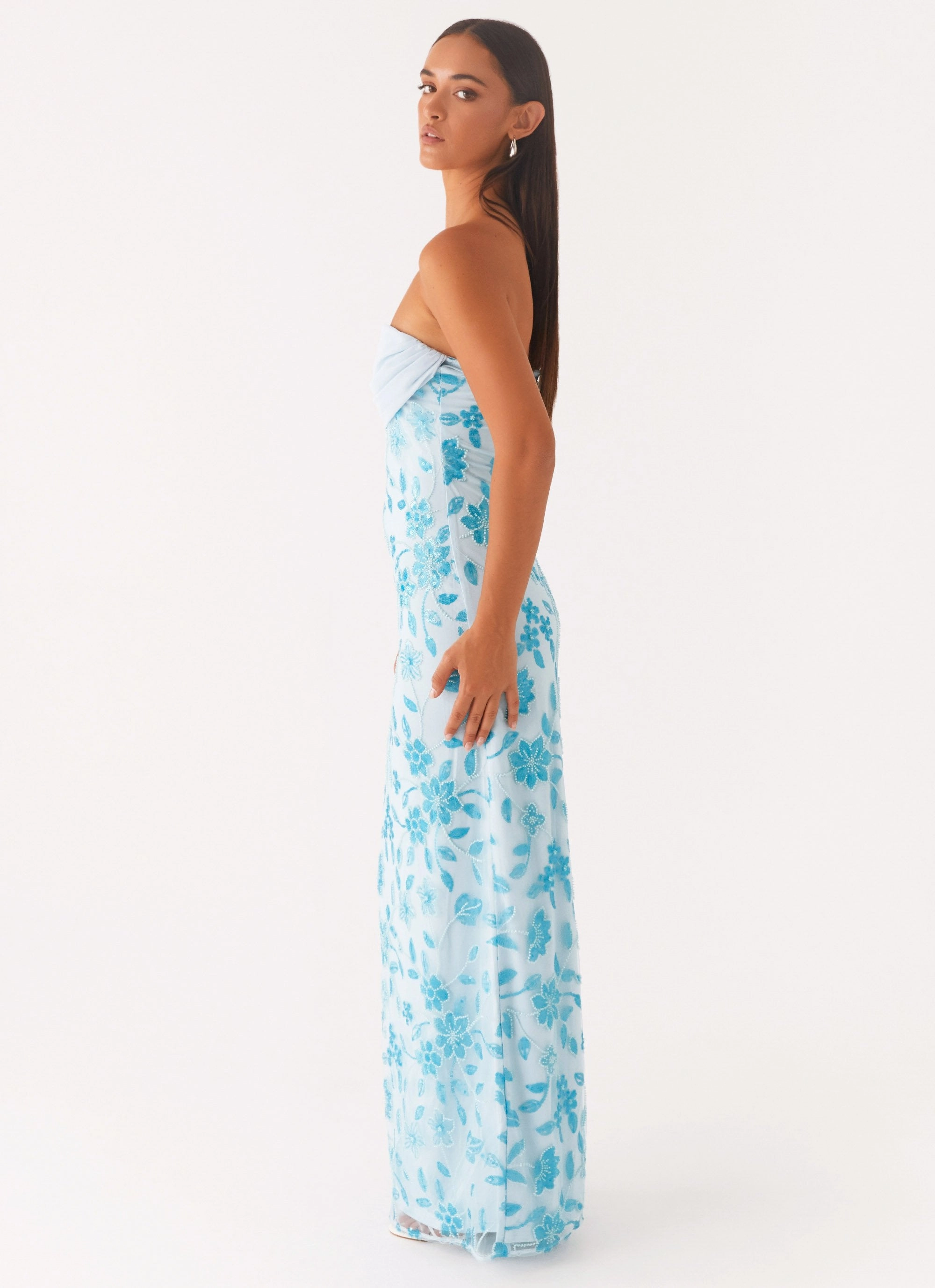 Prism Beaded Maxi Dress - Blue Ready Anytime