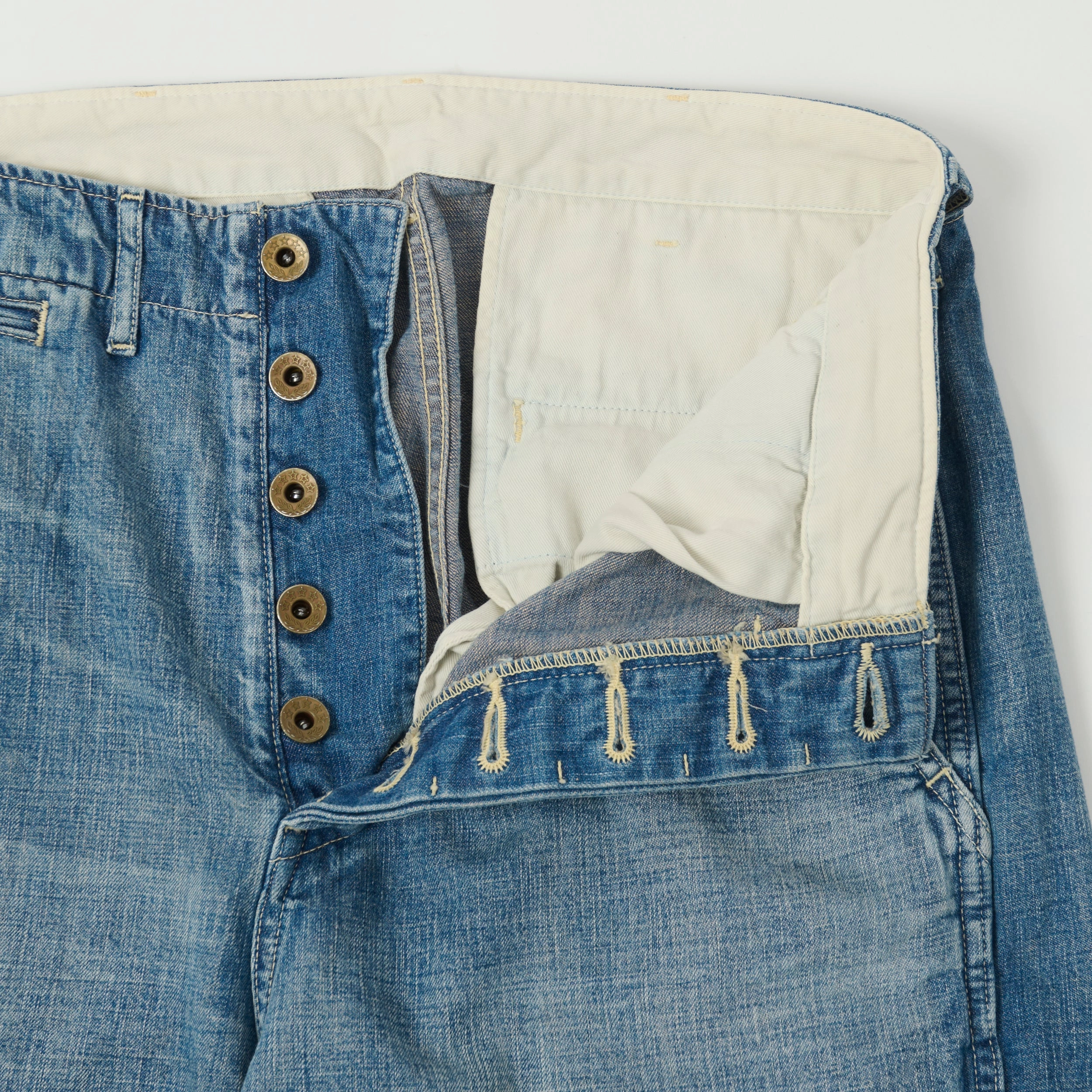 Low Rise Fit Fast Move Full Count 1201 10.5oz Denim Trouser - Heavy Wash