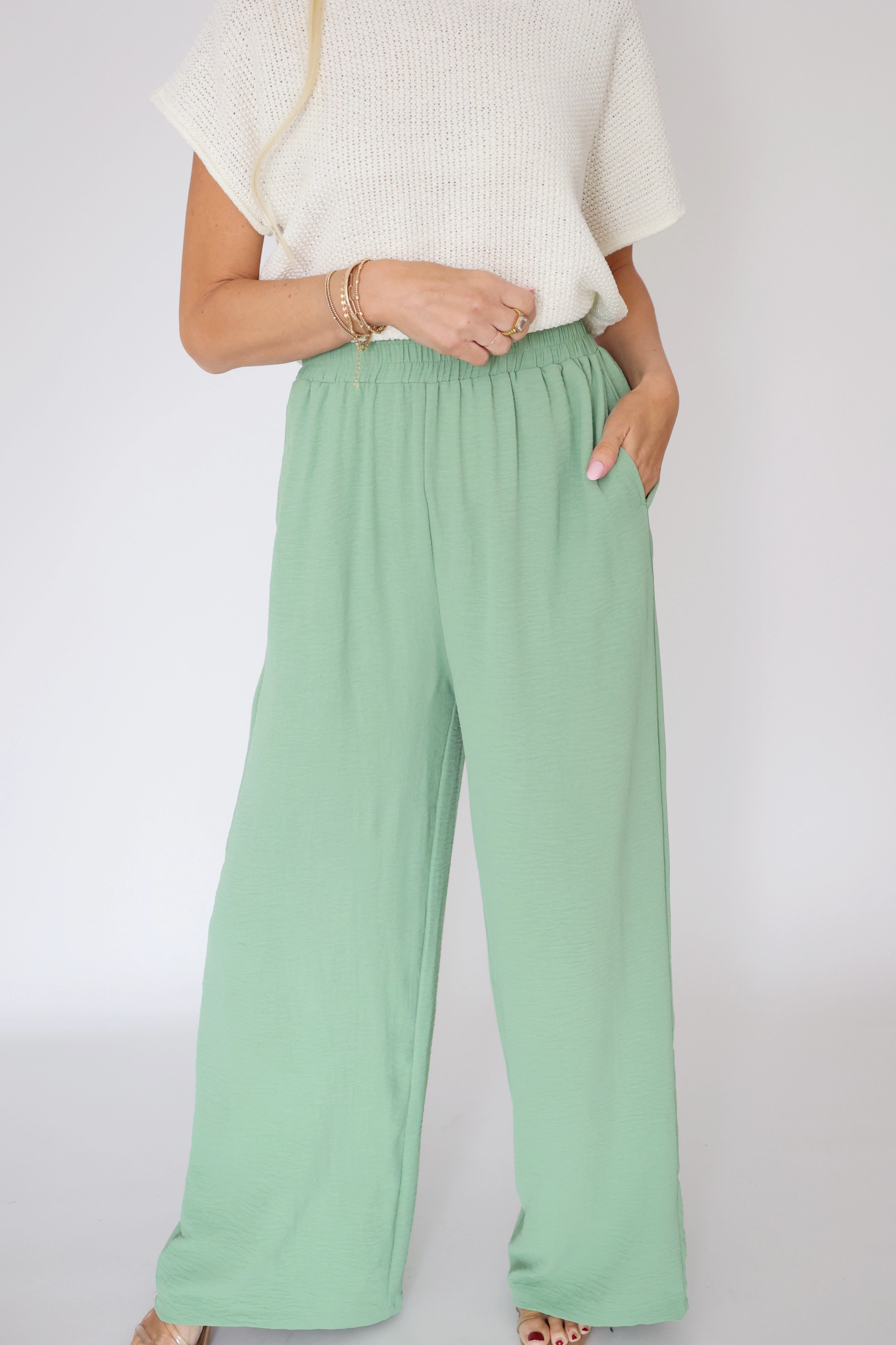 UV protection coating Odor Resistant Fabric Britton Wide Leg Pant