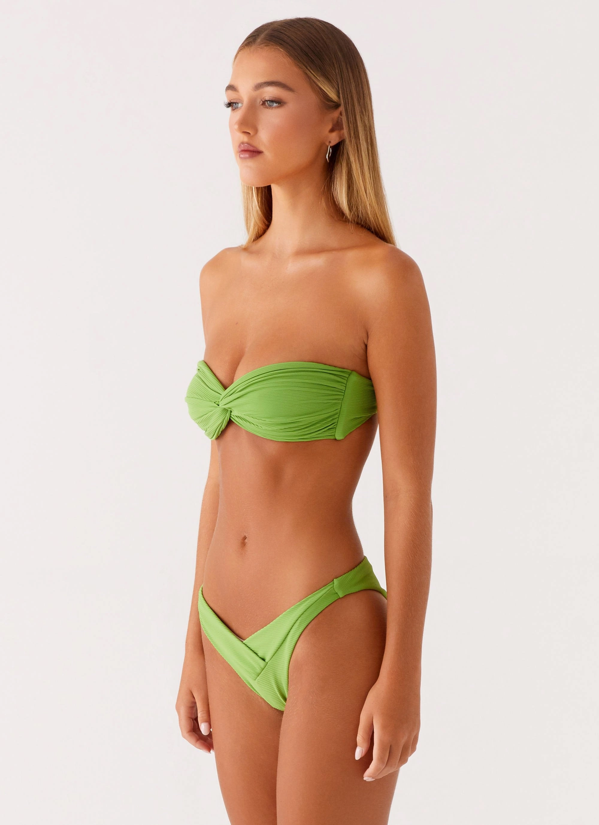 Delta Bandeau Bikini Top - Lime Green Oceanfront Living