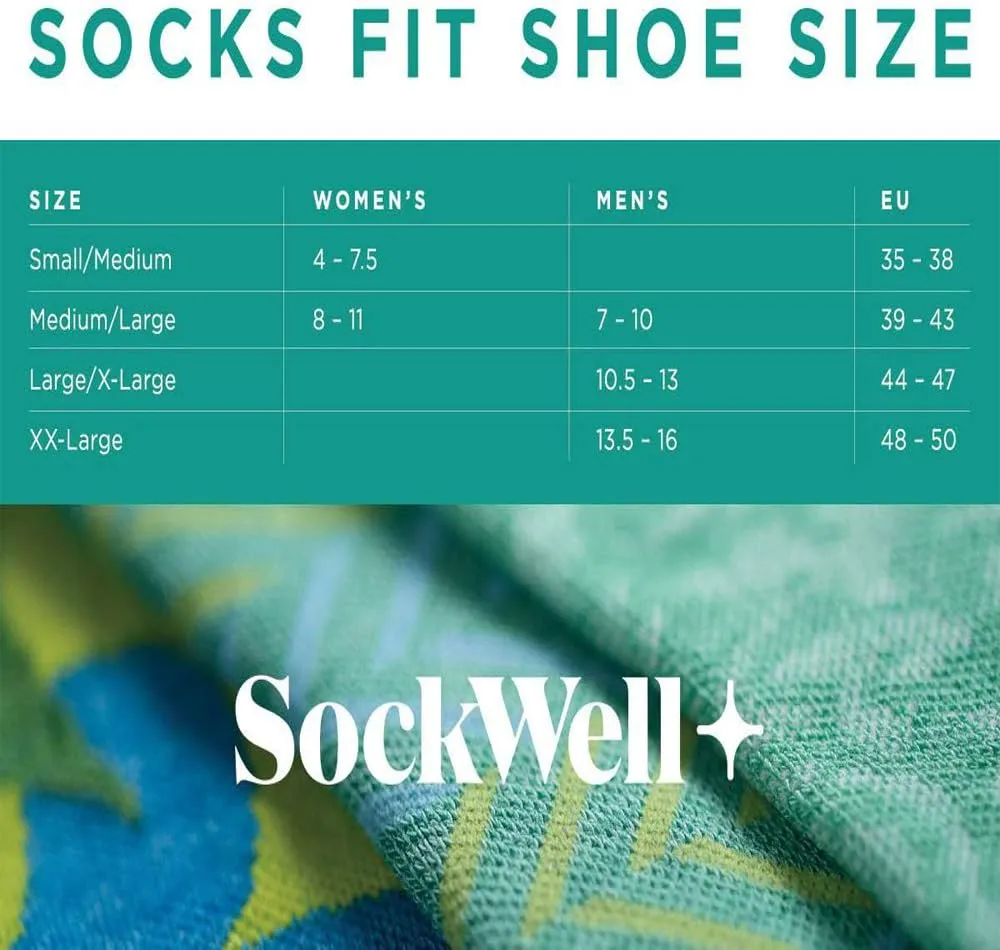 Sockwell Men's Parks Twill Crew Moderate Compression Sock