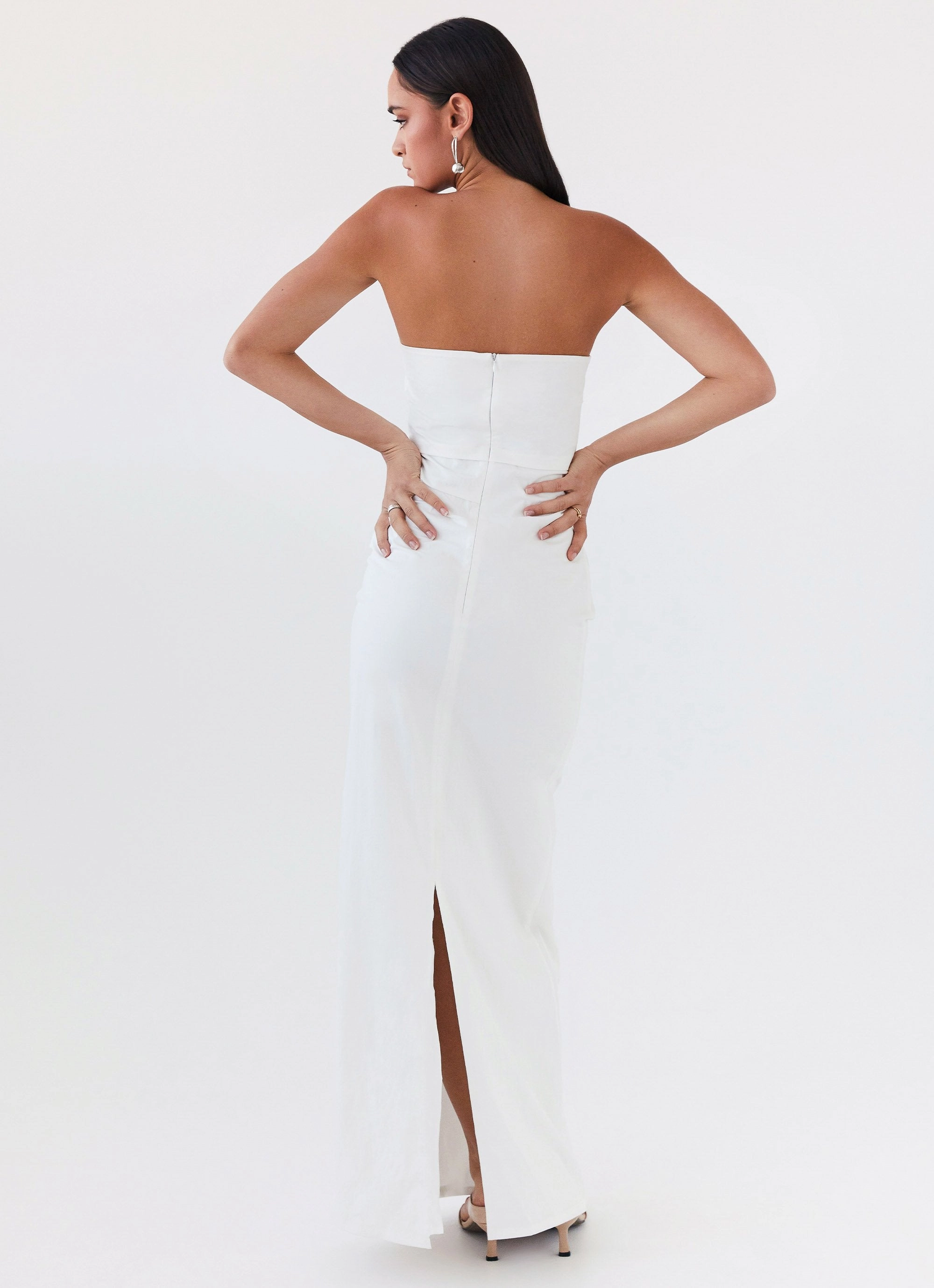 Smart Layer Chic boho dress Danielle Strapless Maxi Dress - White