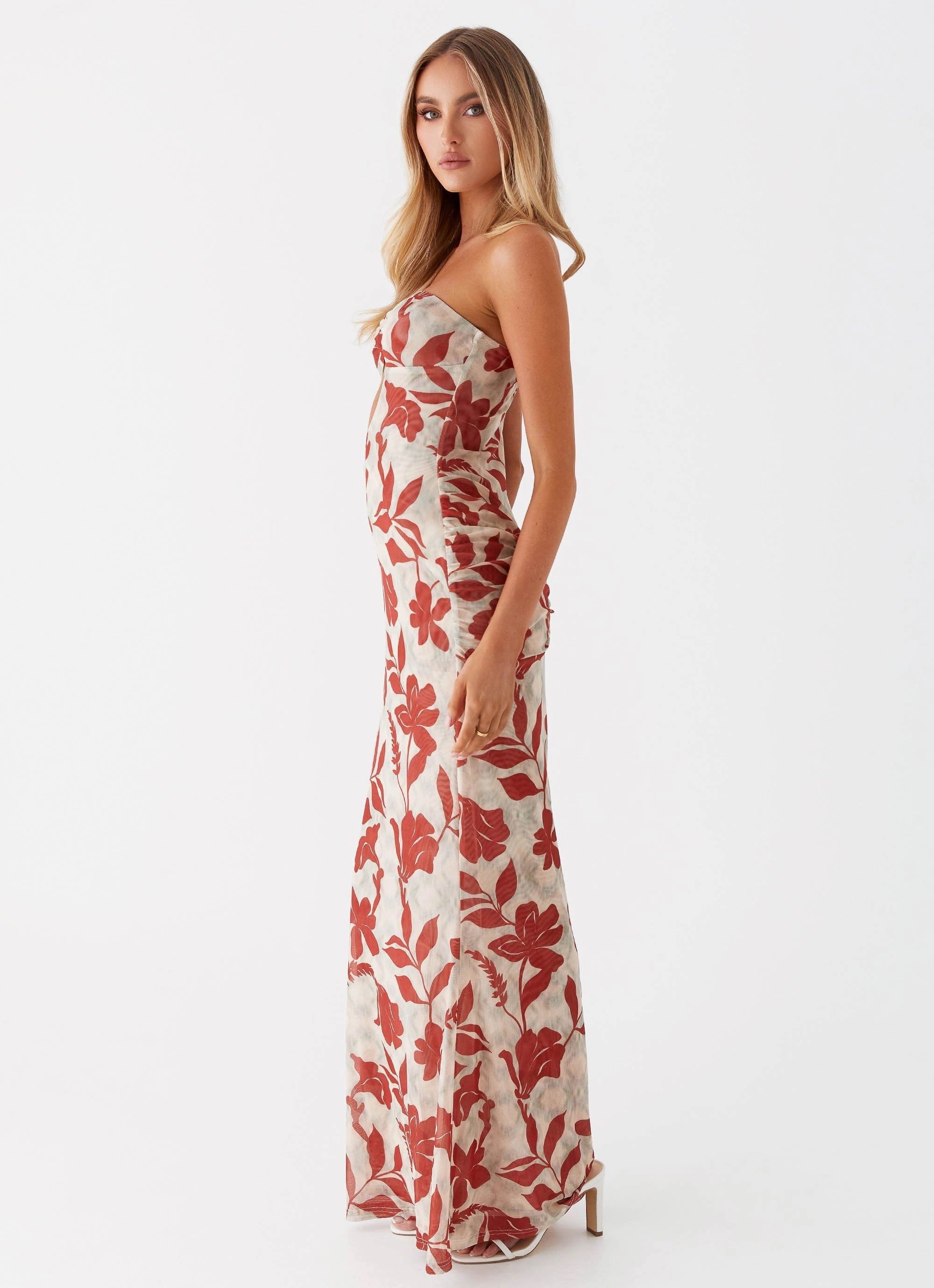 Fashionable Layers Dearest Maxi Dress - Red Green Floral