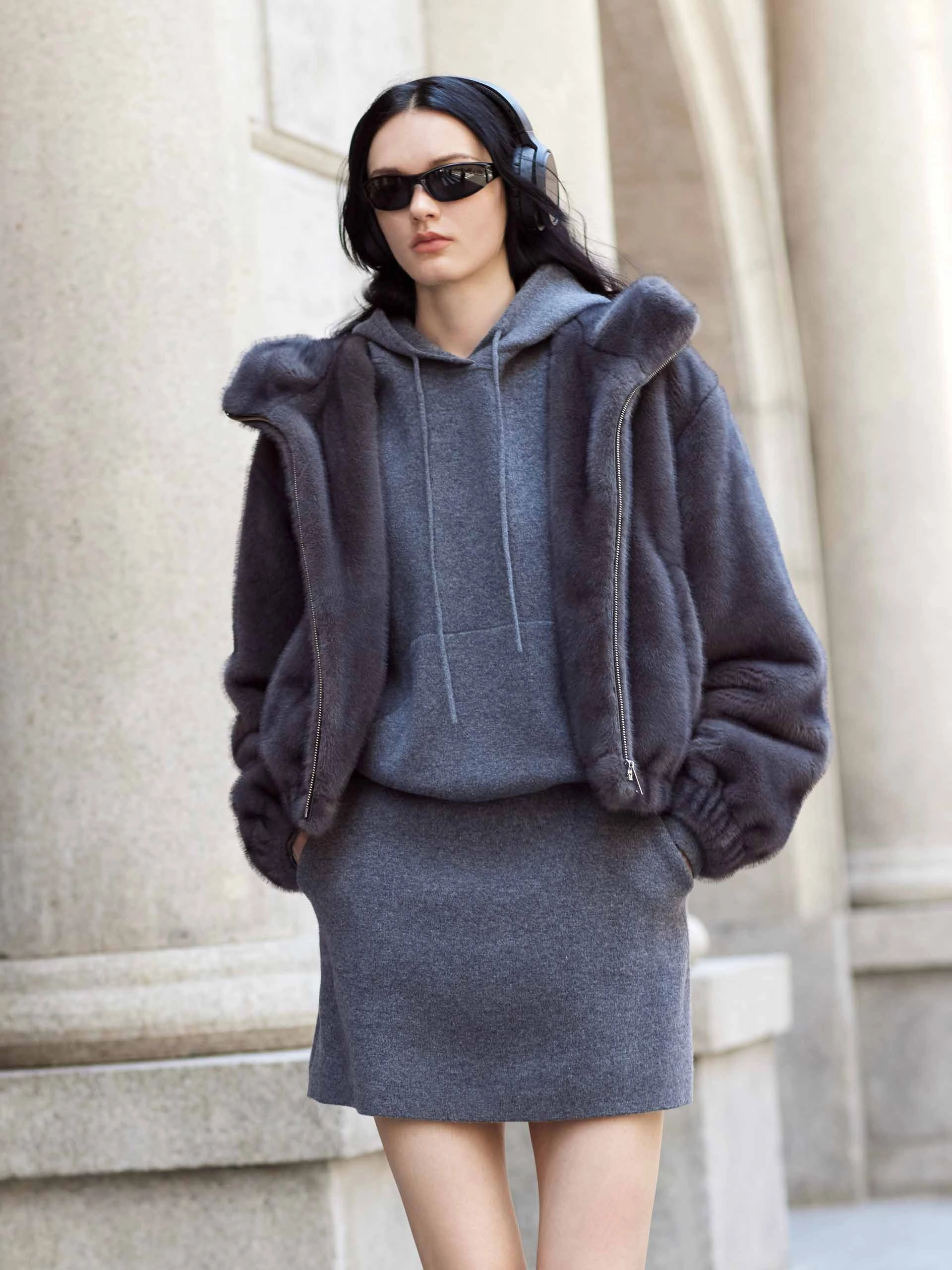 Heavyweight Warmth Smart Weather Style Soft Hood Fuzzy Coat