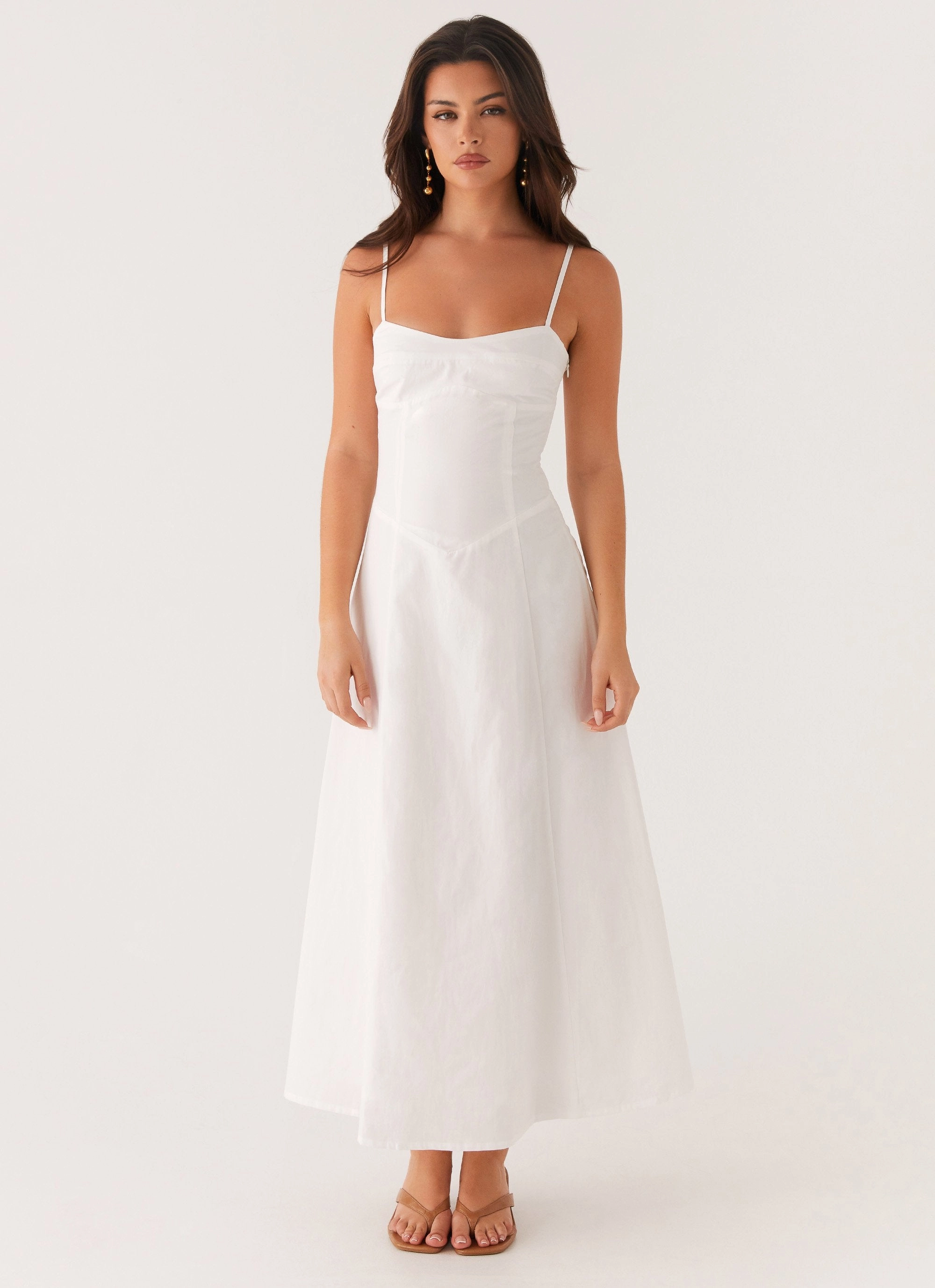 Noosa Midi Dress - White Flexible Cut
