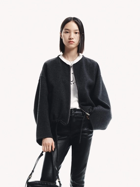 Contrast Detail Quilted Coat Urban Hike Style