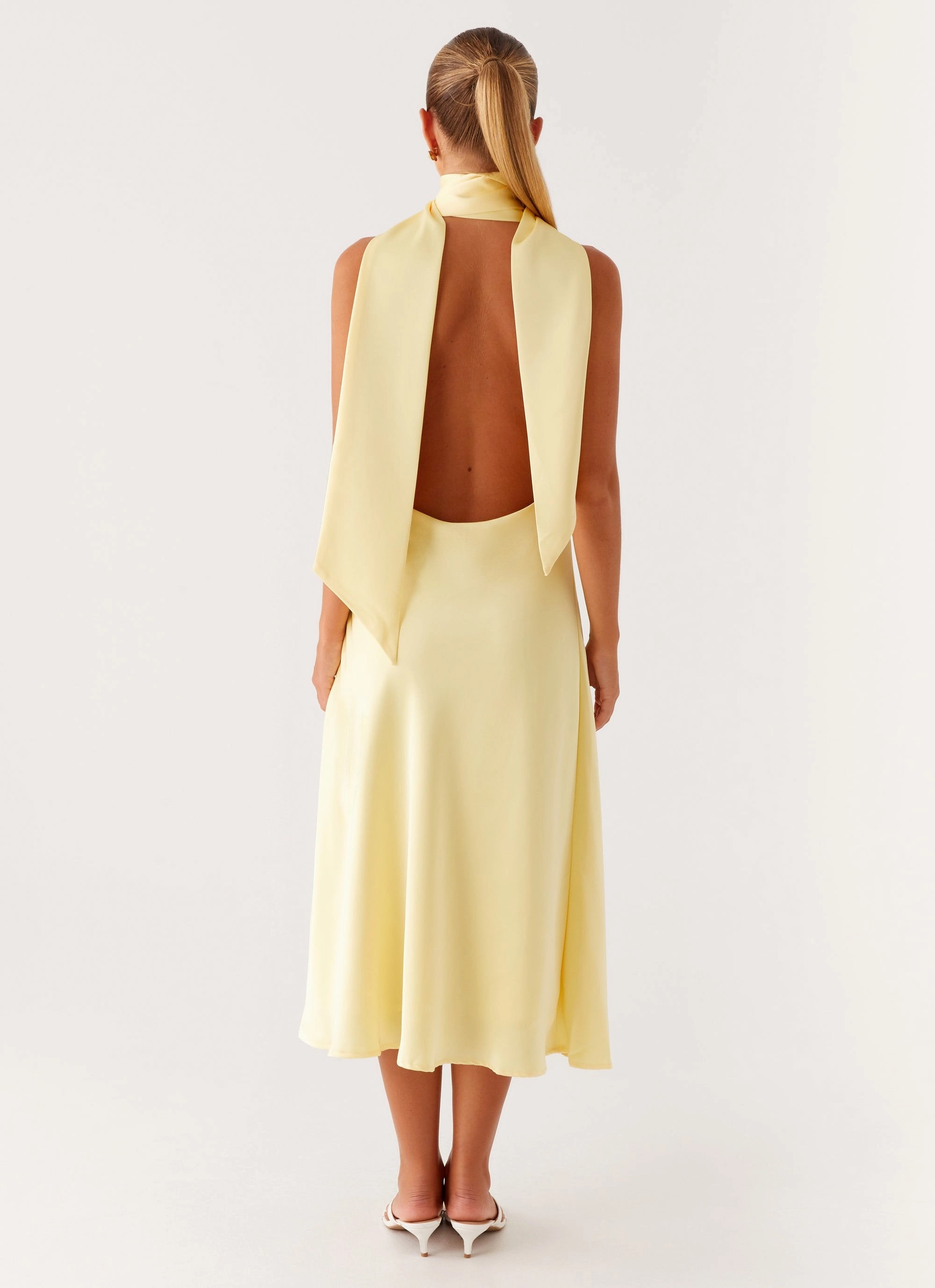 Sonny Midi Dress - Yellow Comfy and Cozy Seasonal Wear