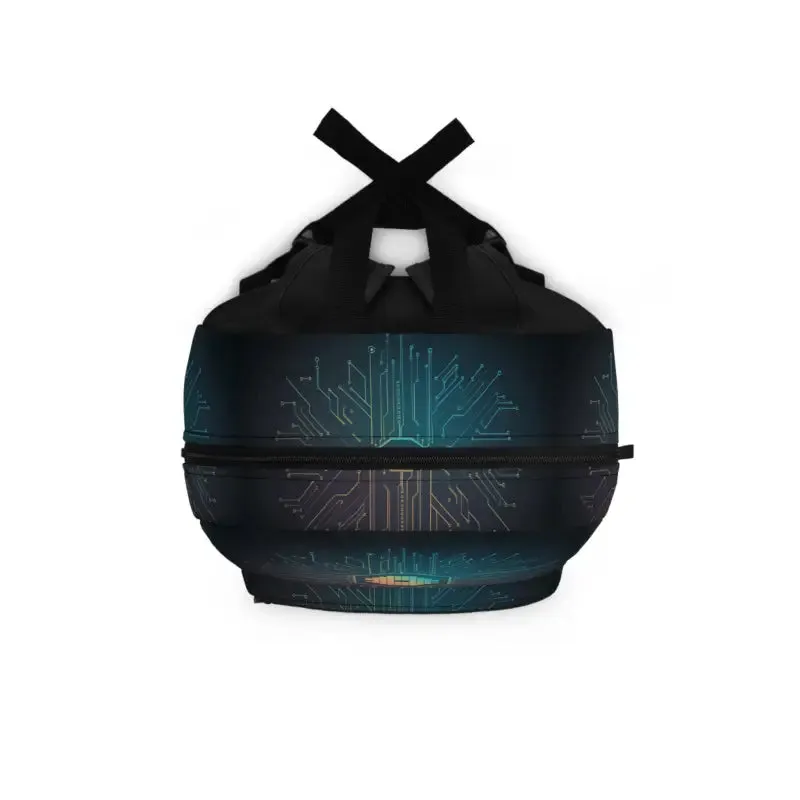 Spacious Electric Circuit Pattern Backpack