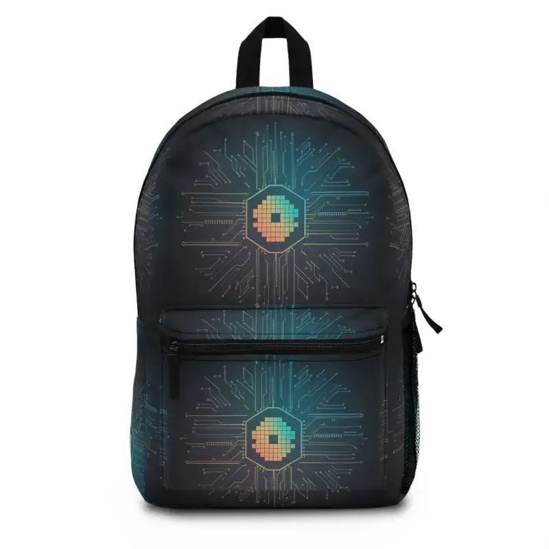 Spacious Electric Circuit Pattern Backpack