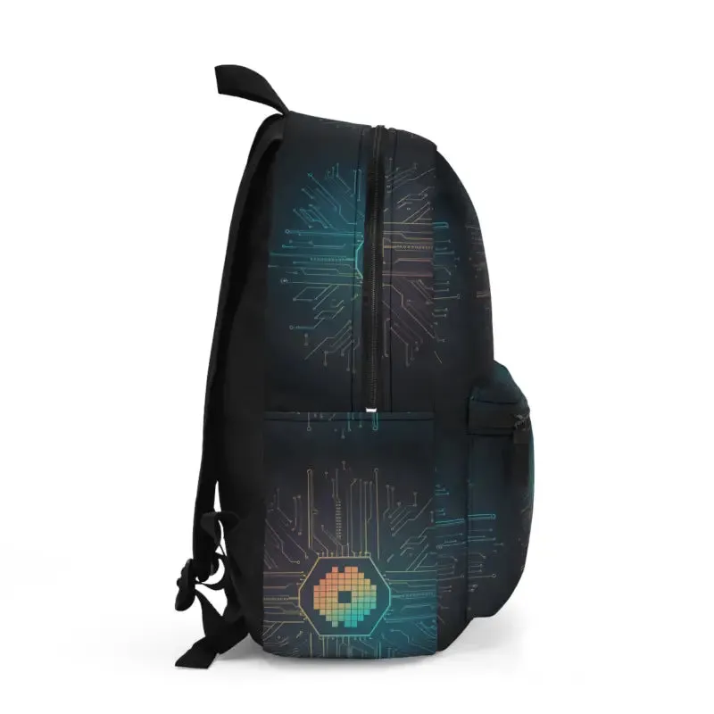Spacious Electric Circuit Pattern Backpack