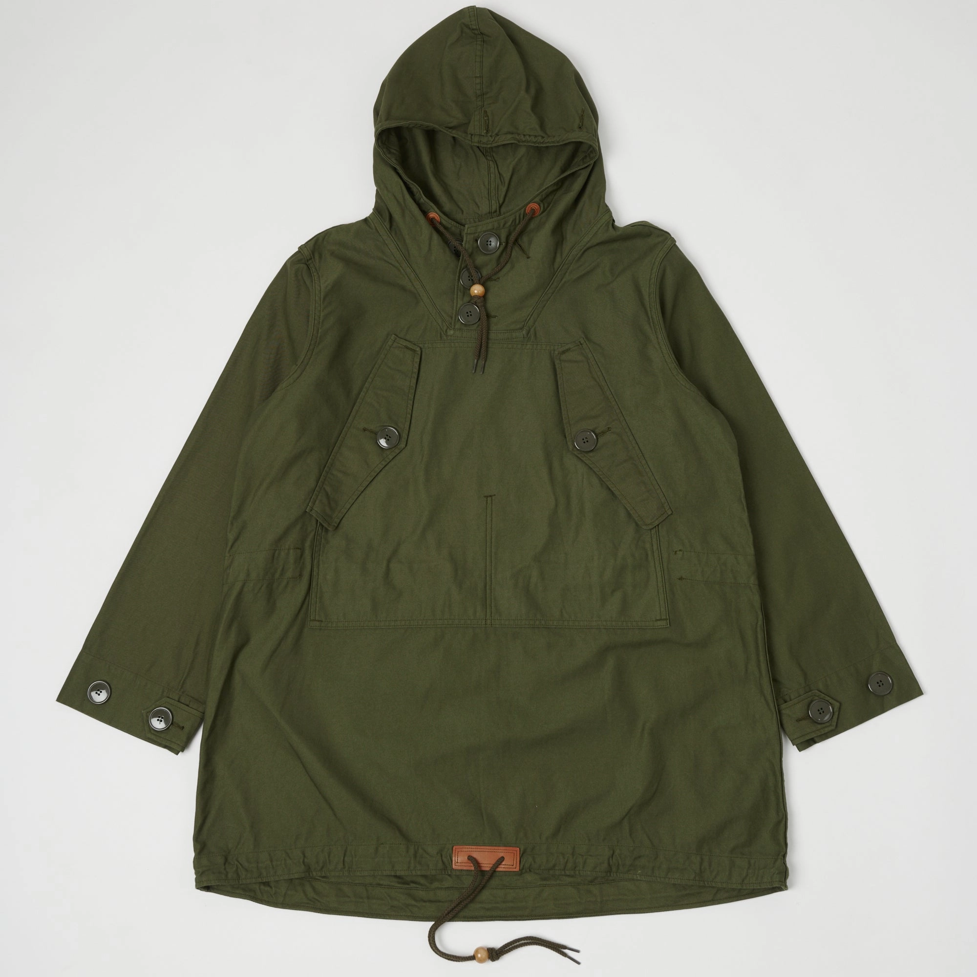Spellbound Canvas Smock Jacket - Army Green Noise Free Fabric Autumn Wear