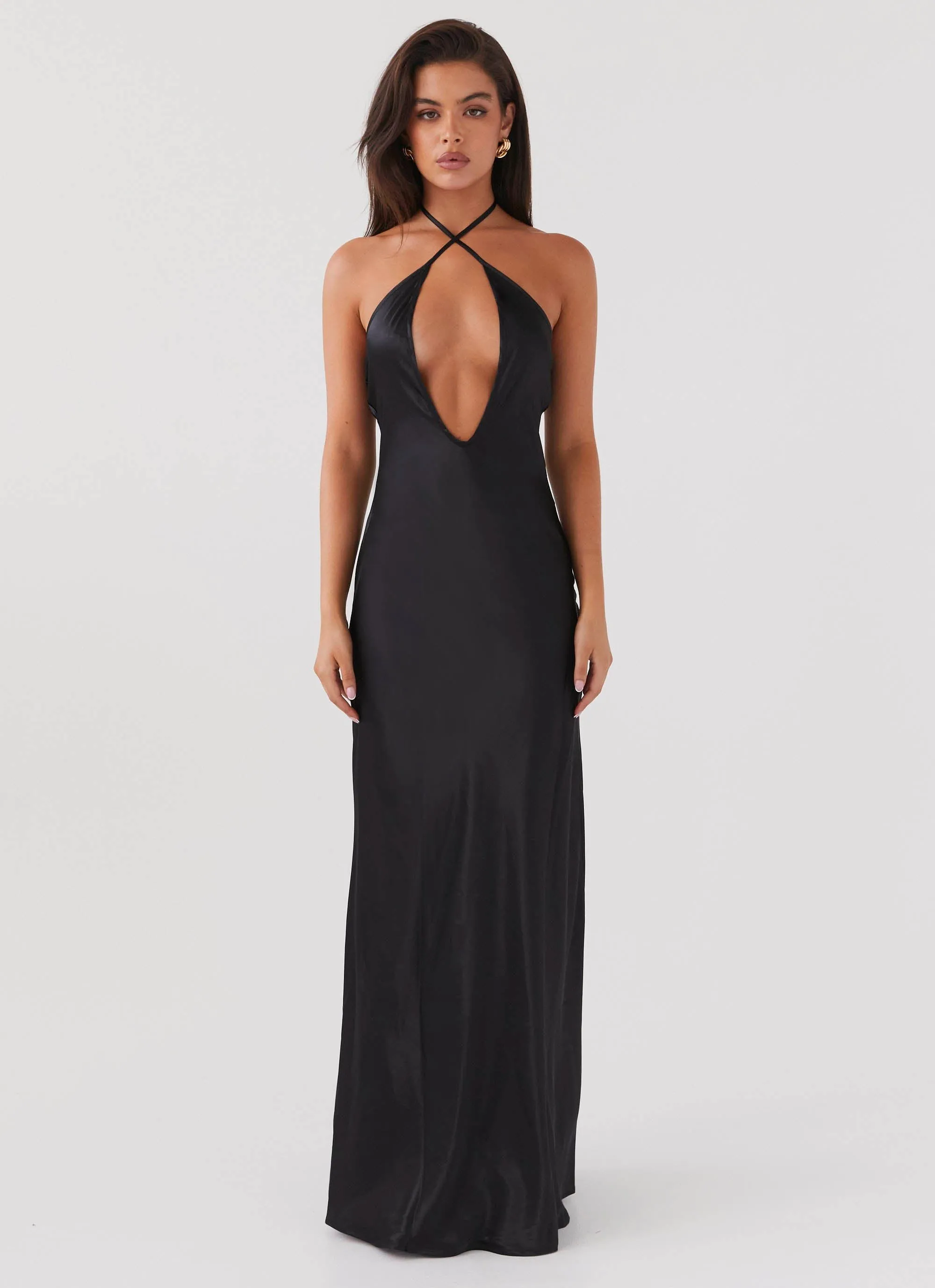 Noir Symphony Maxi Dress - Black Street Chic