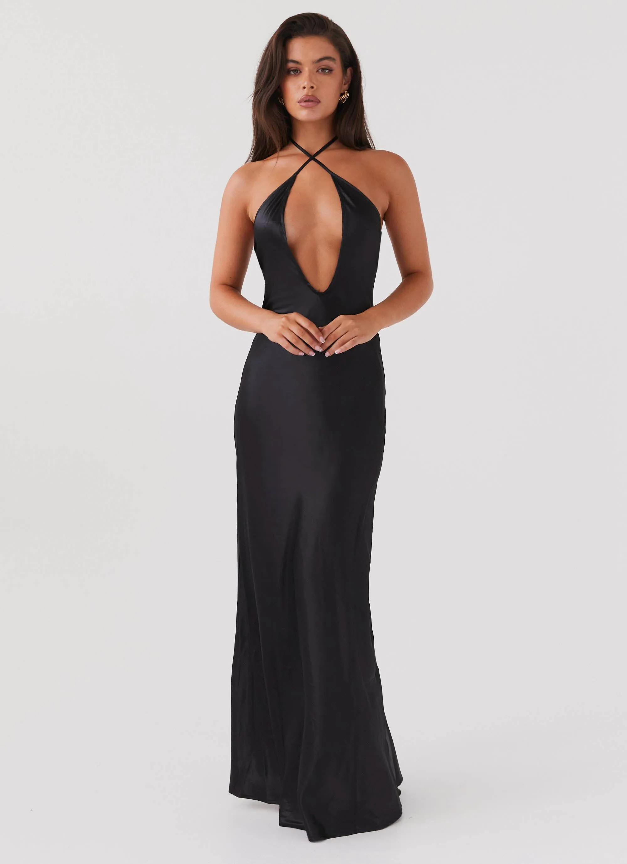 Noir Symphony Maxi Dress - Black Timeless Piece