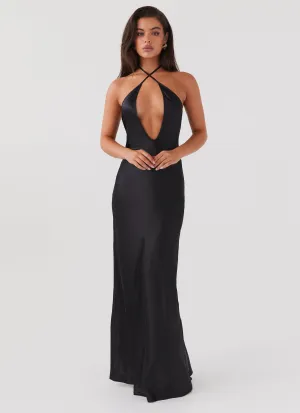 Noir Symphony Maxi Dress - Black Timeless Piece