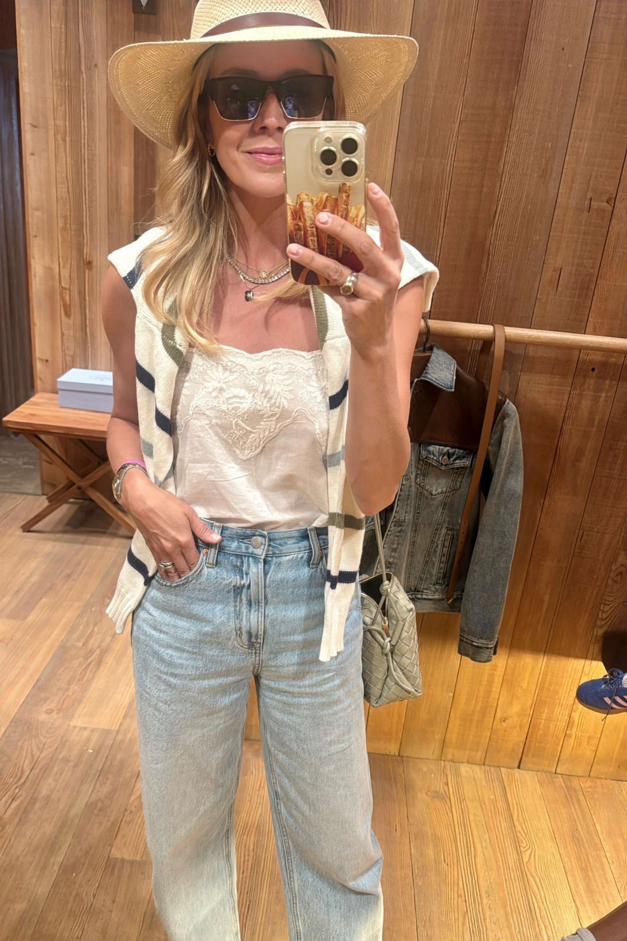 MASON'S DAUGHTER | Danielle Sweater, Cream Multi Striped Knit AllDayCompression