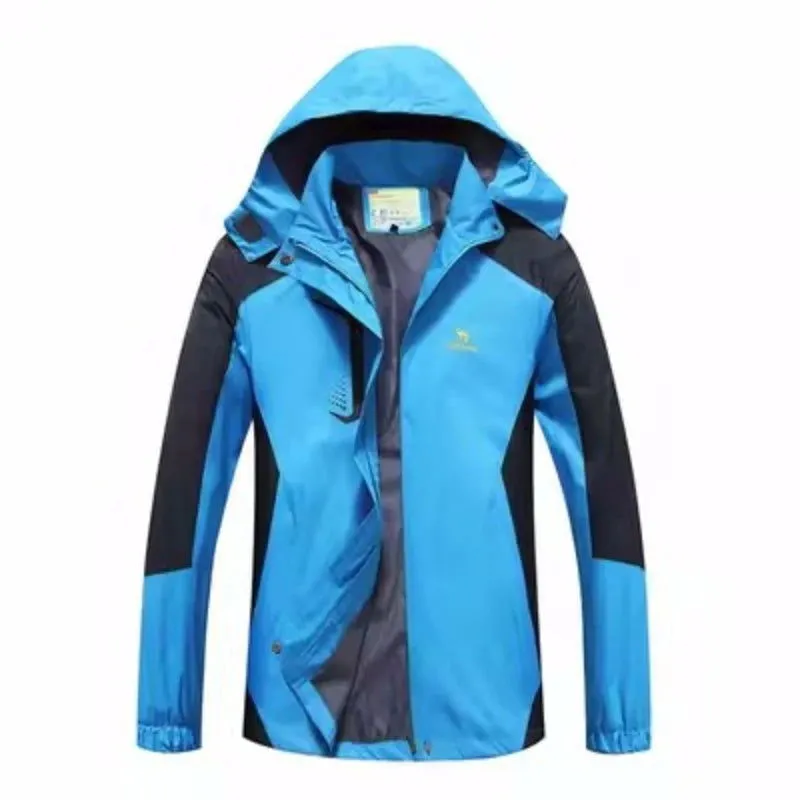 Spring and Autumn Men's Hiking Jakets Outdoors Couple Jacket Mountaineering Suit Windproof Waterproof Casual Loose Camping Coat