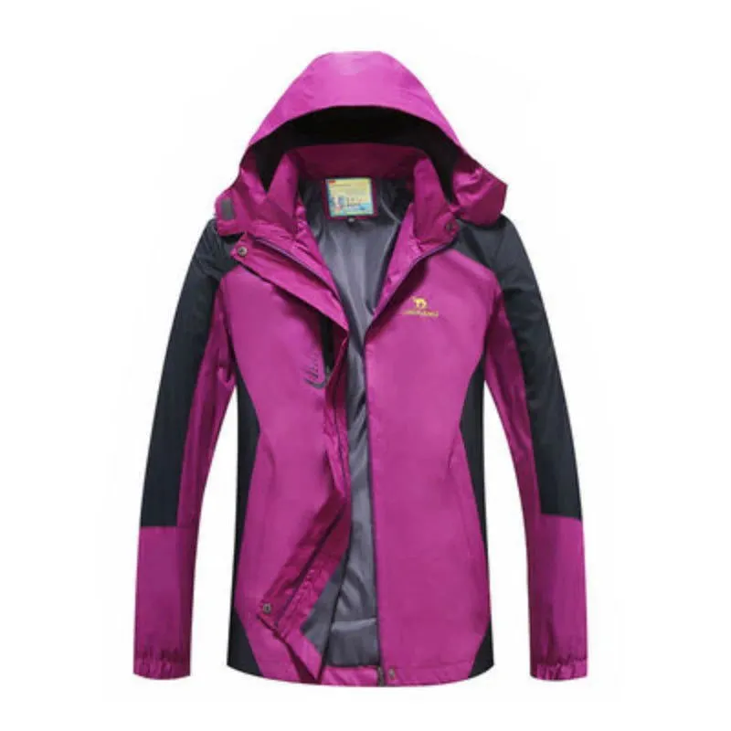 Spring and Autumn Men's Hiking Jakets Outdoors Couple Jacket Mountaineering Suit Windproof Waterproof Casual Loose Camping Coat