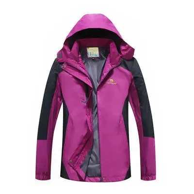 Spring and Autumn Men's Hiking Jakets Outdoors Couple Jacket Mountaineering Suit Windproof Waterproof Casual Loose Camping Coat