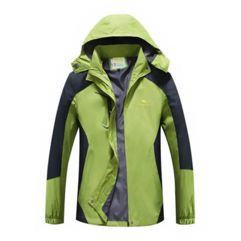 Spring and Autumn Men's Hiking Jakets Outdoors Couple Jacket Mountaineering Suit Windproof Waterproof Casual Loose Camping Coat