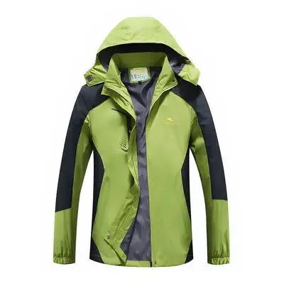 Spring and Autumn Men's Hiking Jakets Outdoors Couple Jacket Mountaineering Suit Windproof Waterproof Casual Loose Camping Coat