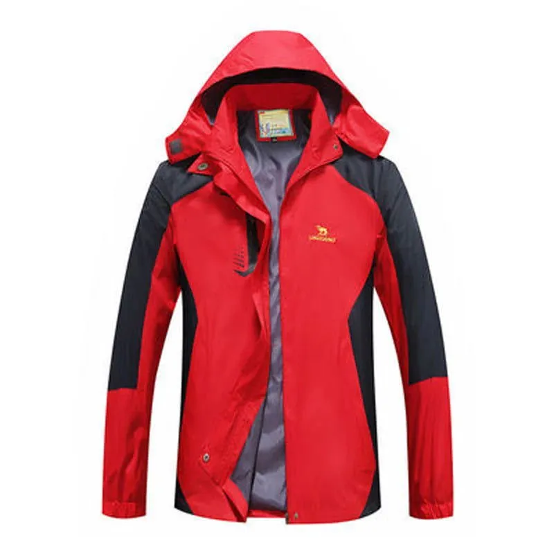 Spring and Autumn Men's Hiking Jakets Outdoors Couple Jacket Mountaineering Suit Windproof Waterproof Casual Loose Camping Coat