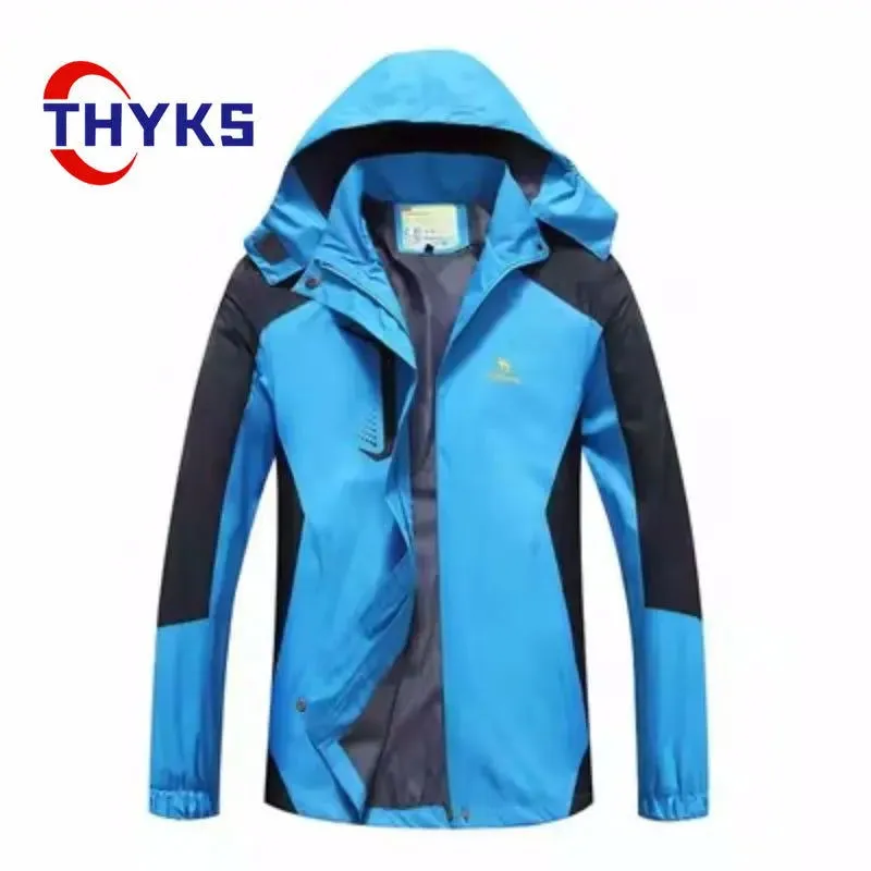 Spring and Autumn Men's Hiking Jakets Outdoors Couple Jacket Mountaineering Suit Windproof Waterproof Casual Loose Camping Coat