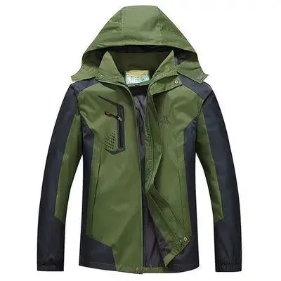 Spring and Autumn Men's Hiking Jakets Outdoors Couple Jacket Mountaineering Suit Windproof Waterproof Casual Loose Camping Coat