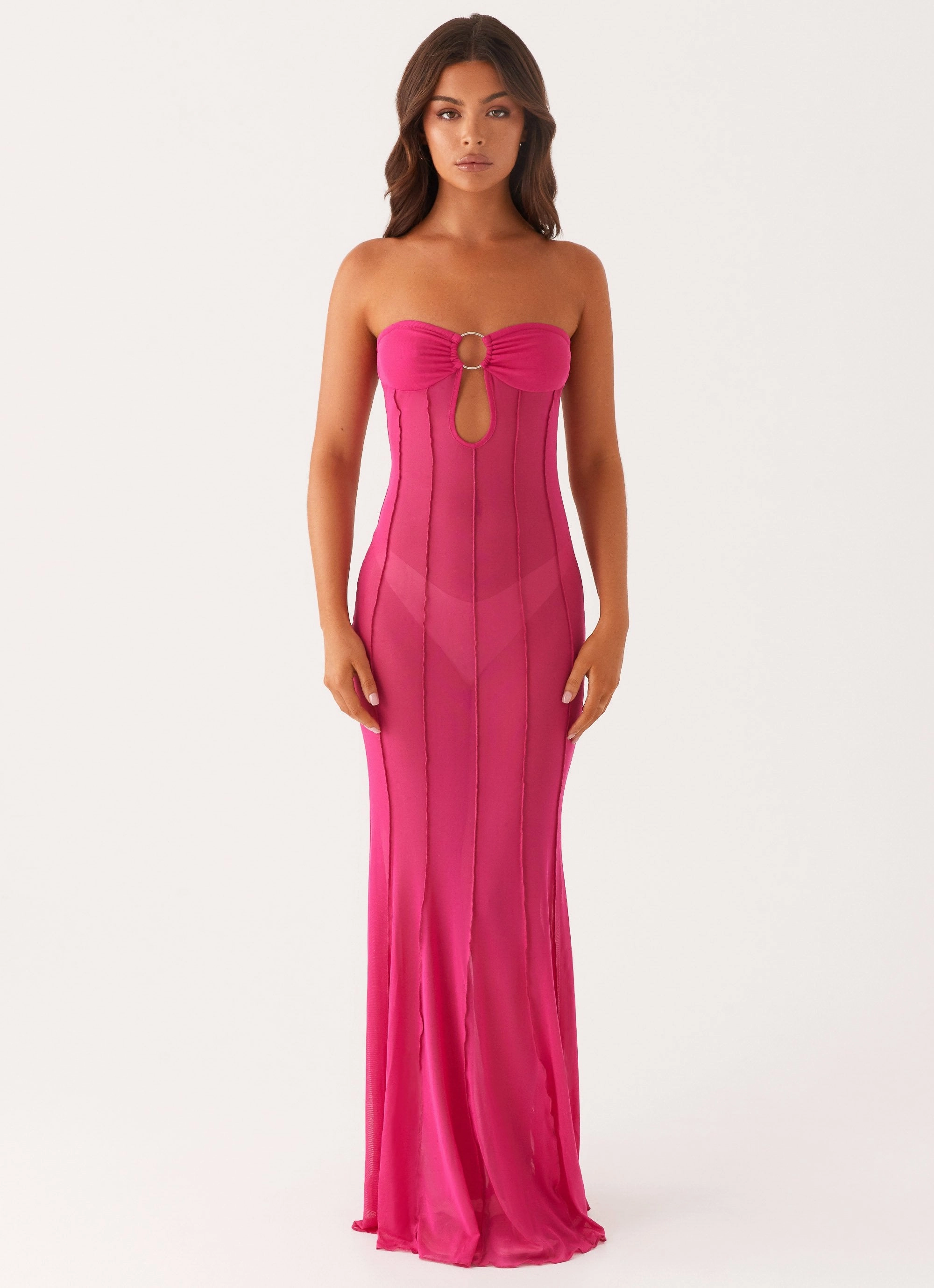 Kennedy Maxi Dress - Fuchsia Fit Clean Light Fall