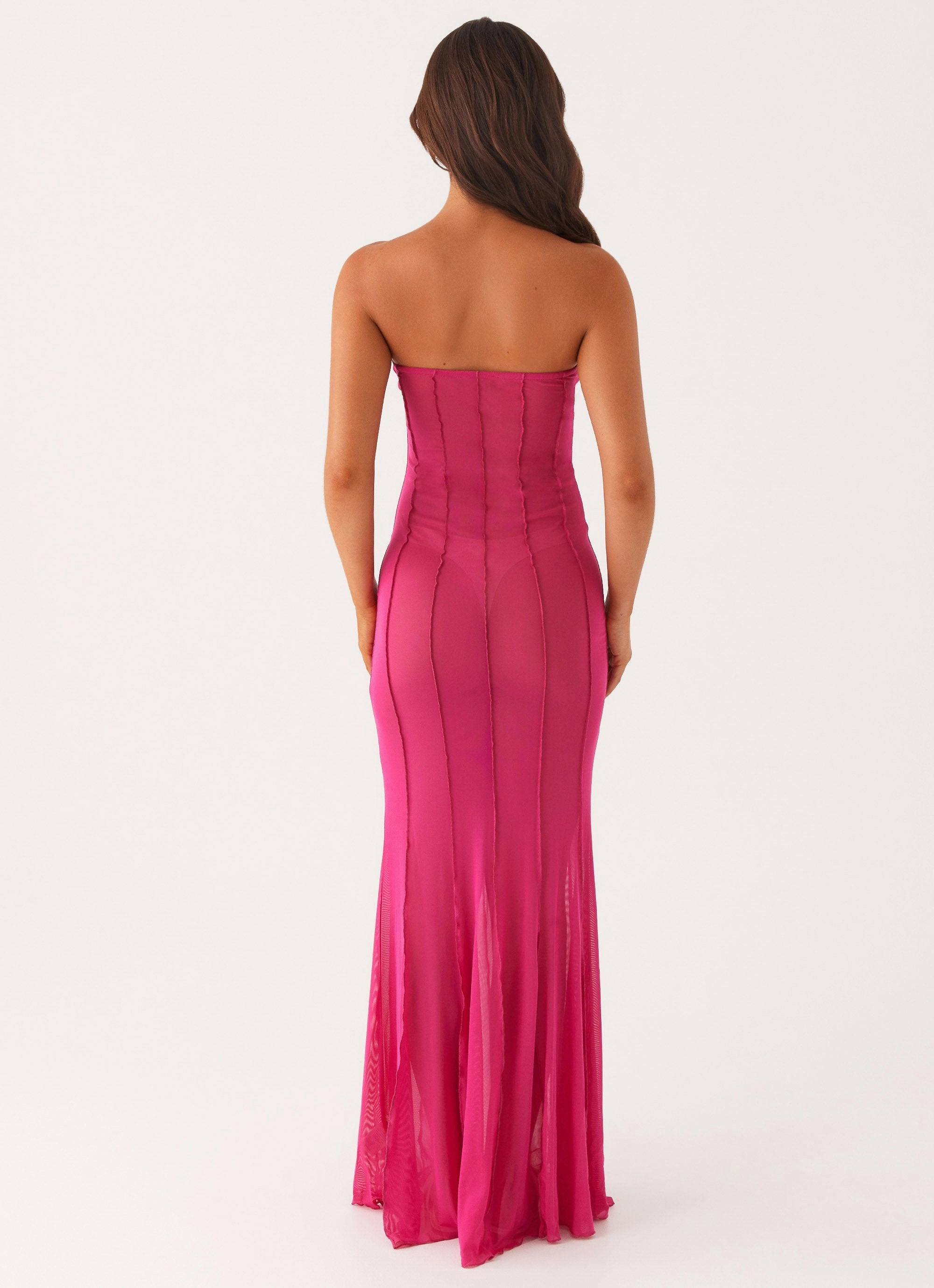 Kennedy Maxi Dress - Fuchsia Modern Cut Practical work-to-play piece