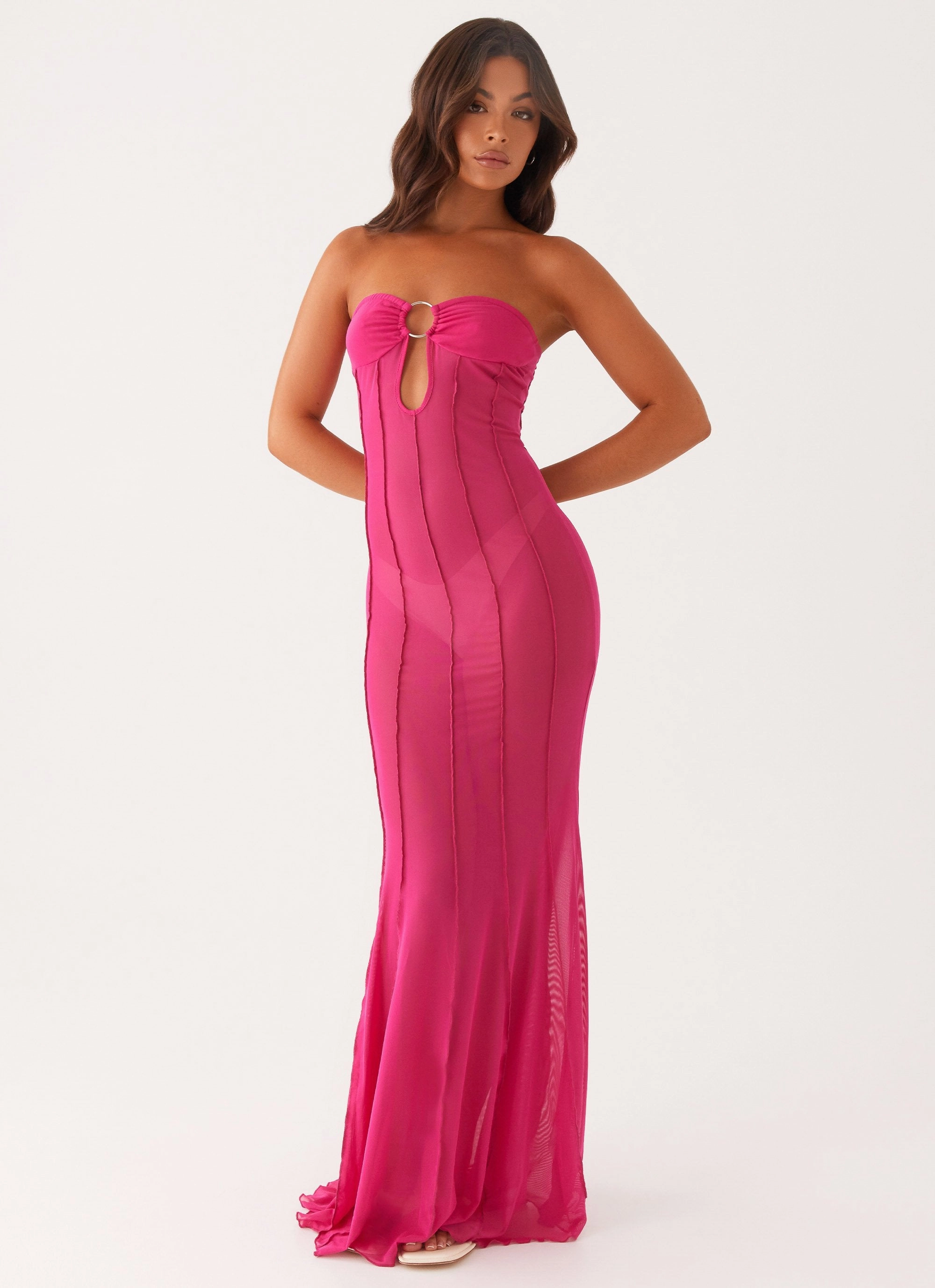 Kennedy Maxi Dress - Fuchsia Soft Tone Calm Mood