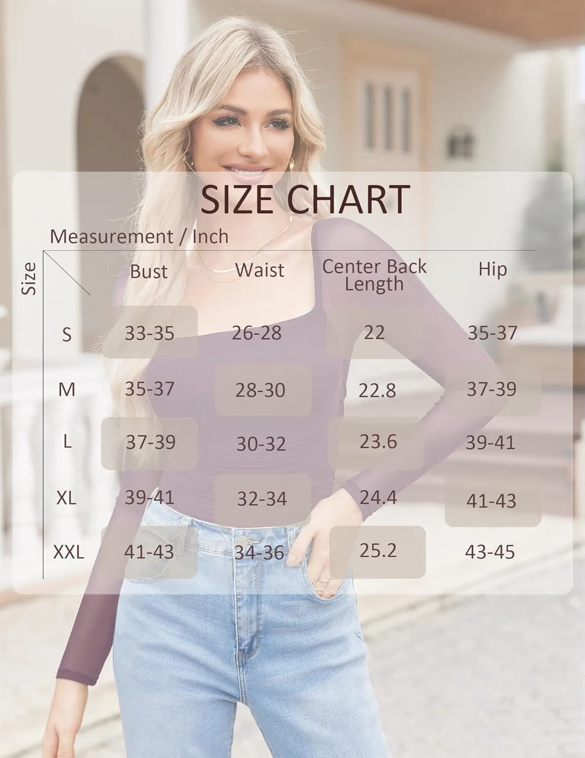 Square Neck Mesh Long Sleeve Bodysuit Shapewear