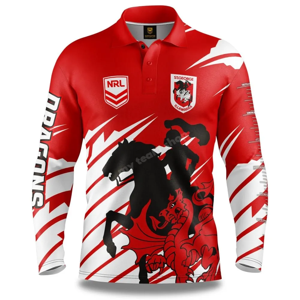 ST. GEORGE DRAGONS NRL "IGNITION" FISHING SHIRT