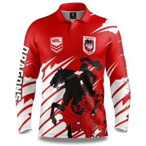 ST. GEORGE DRAGONS NRL "IGNITION" FISHING SHIRT