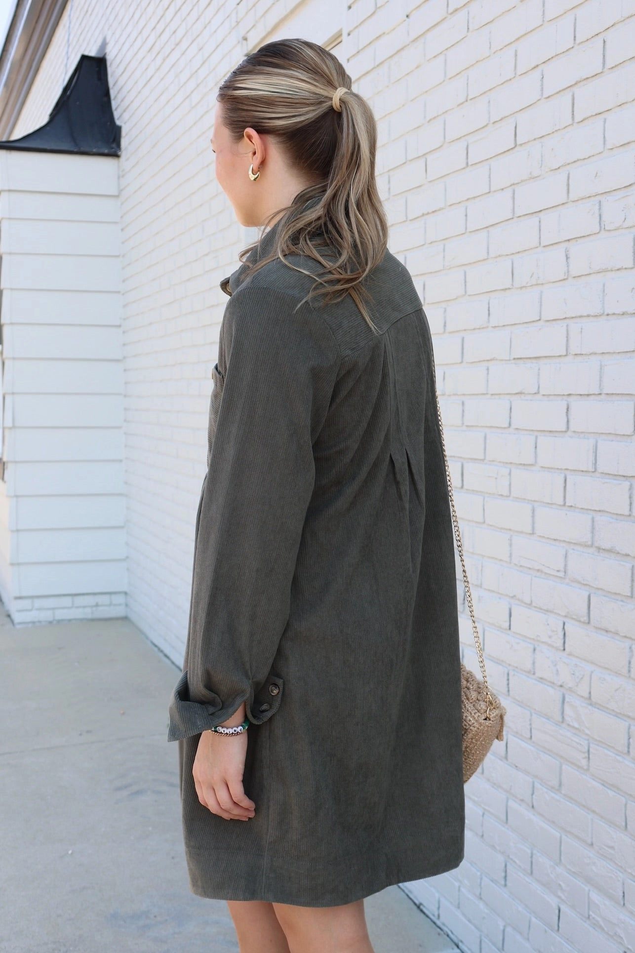 DoubleStitchedSeams Ribbed Trims Stable Gate Dress