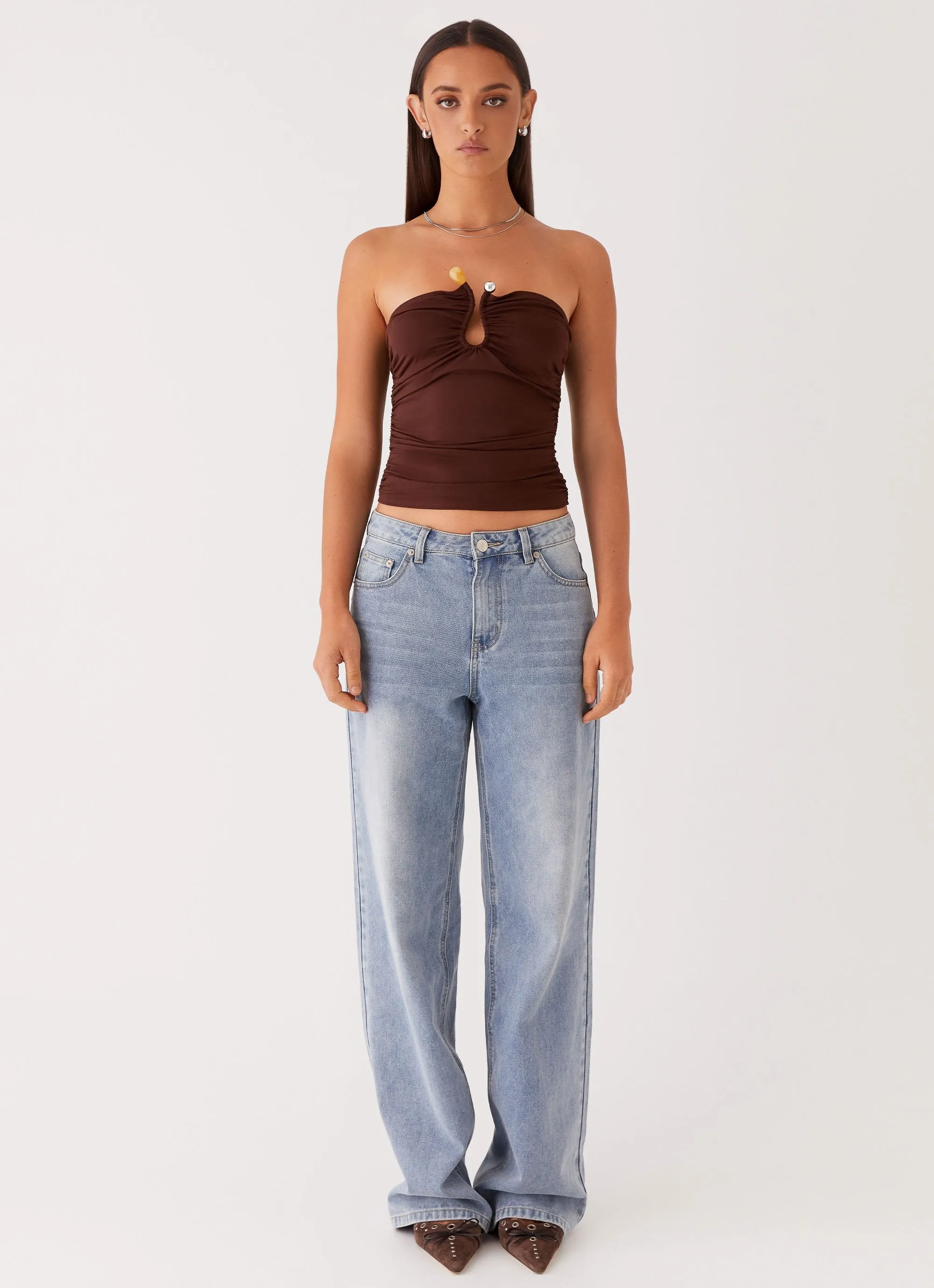 Organic Cotton Fiber Rudy Tube Top - Brown