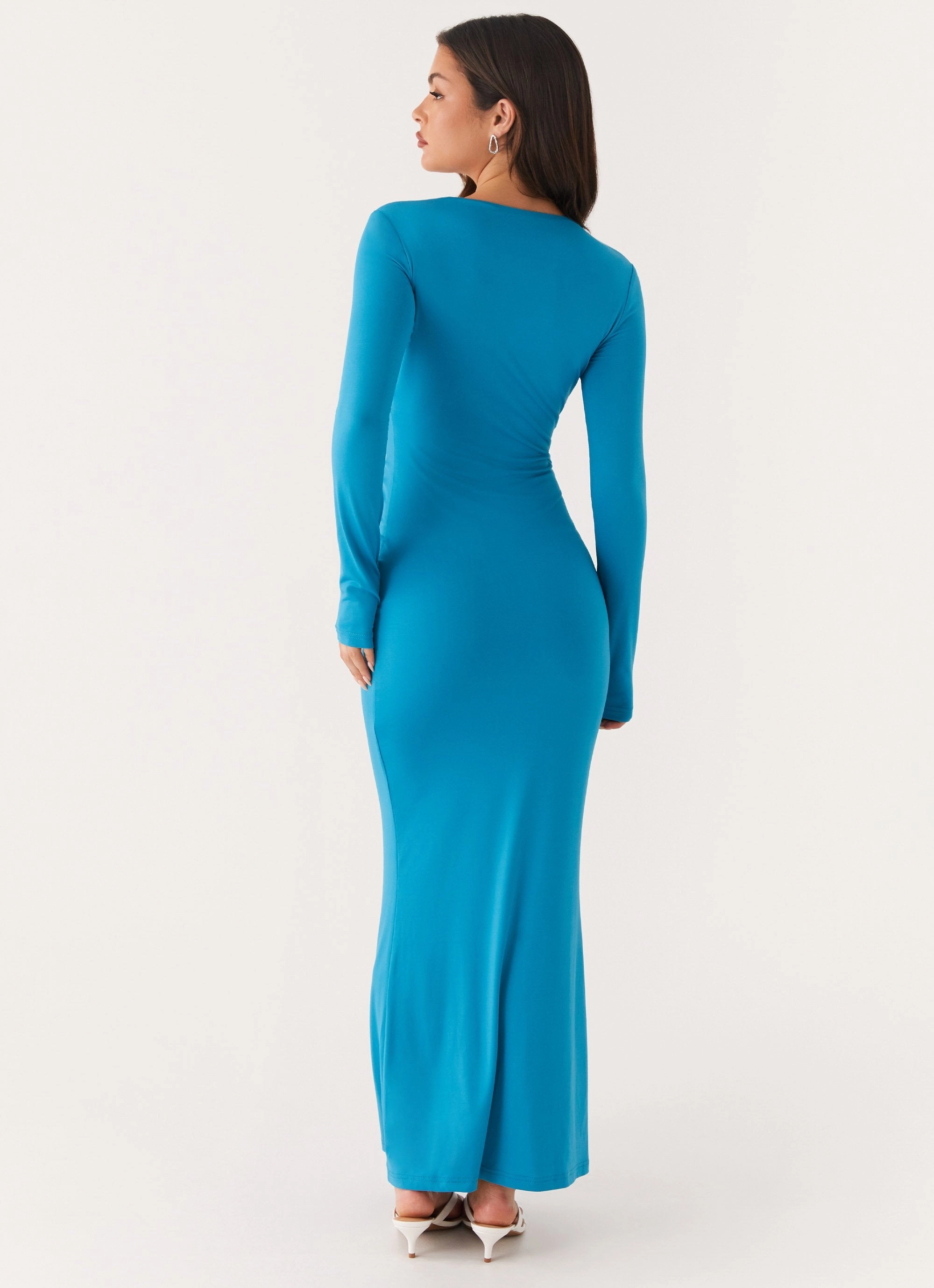 Miesha Long Sleeve Maxi Dress - Blue everyday staple