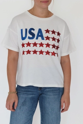 Star Spangled Tee(FINAL SALE) UltraSoftInterior