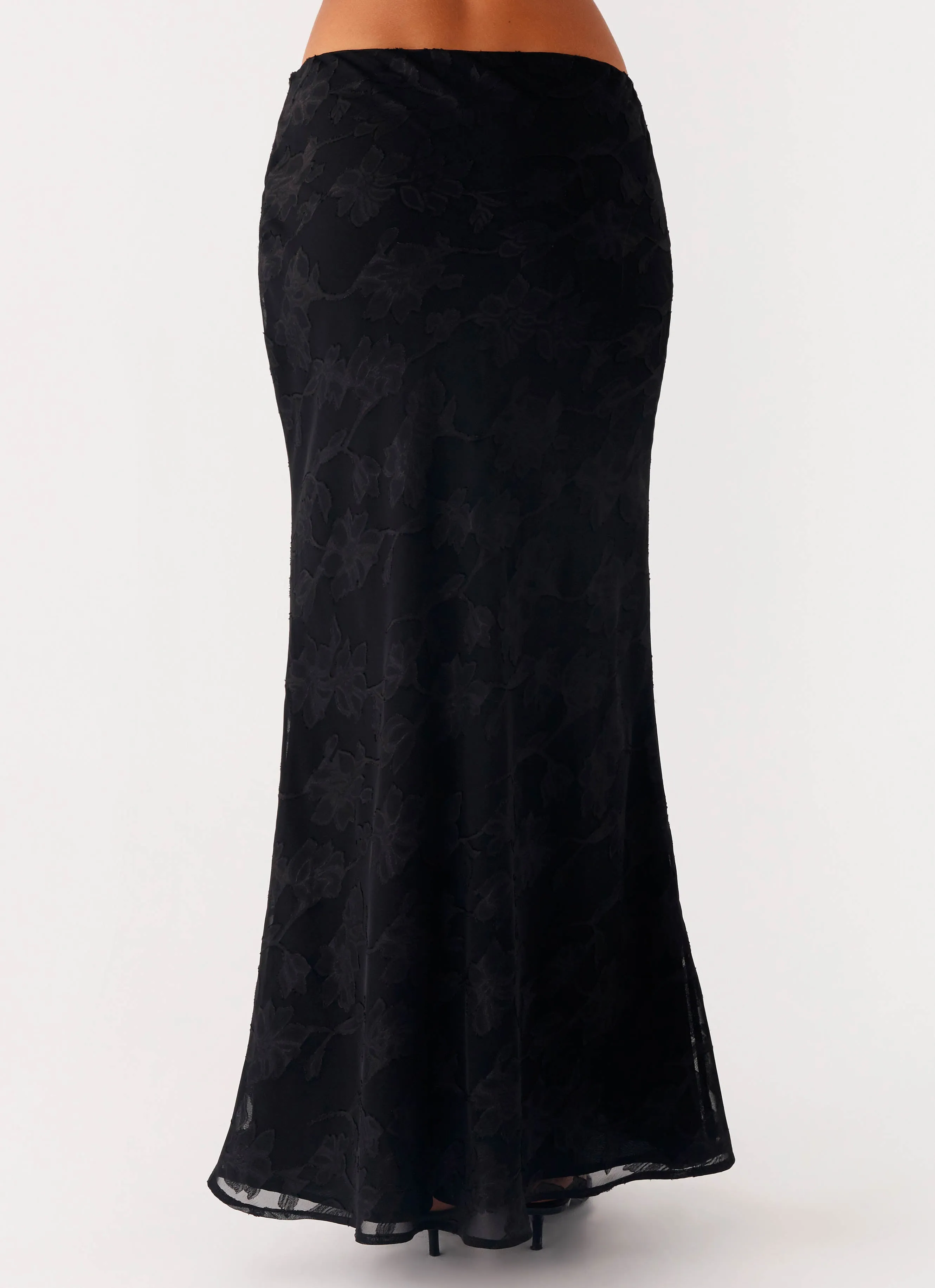 Starlit Maxi Skirt - Black Lined interior