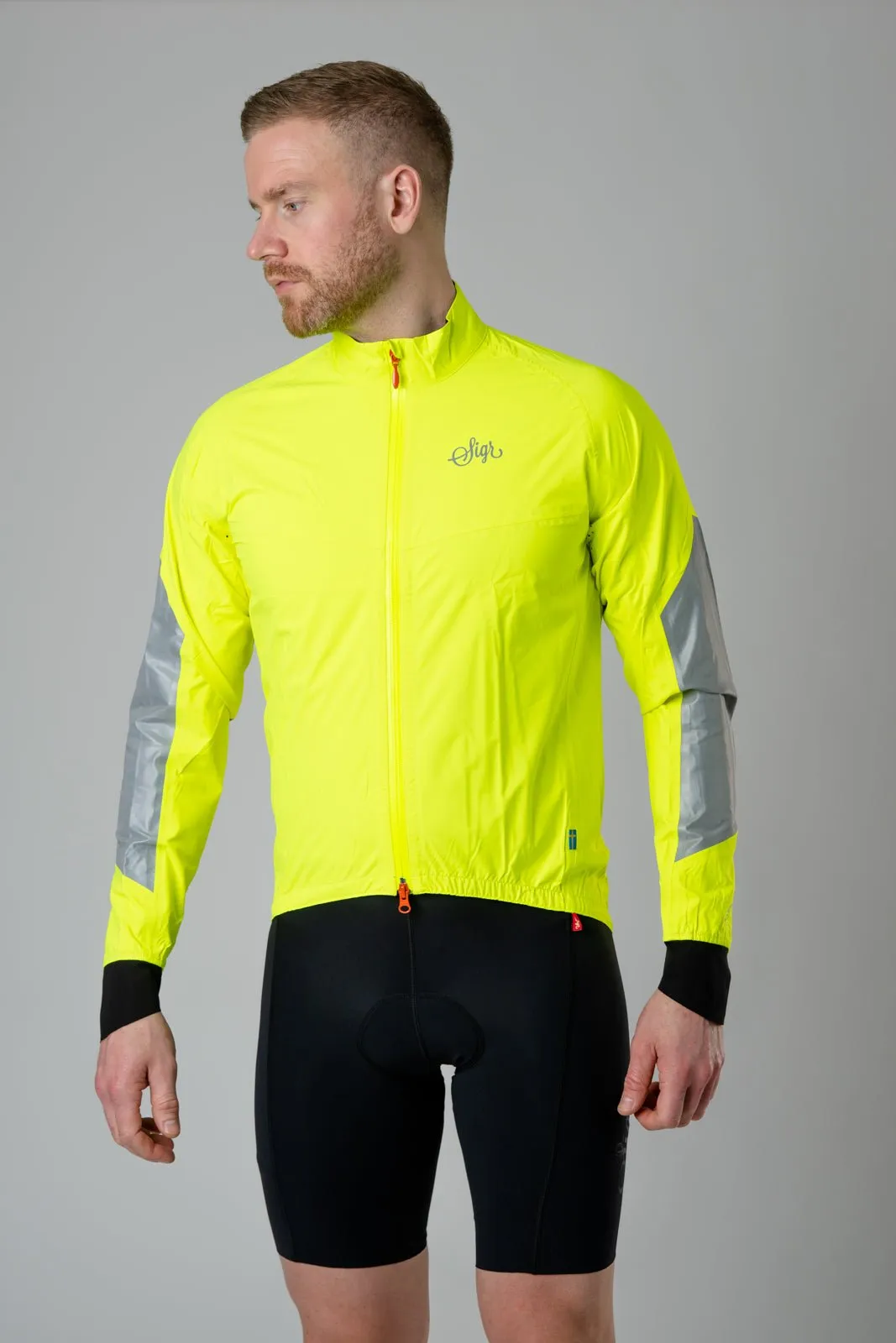 Östkusten Men's Cycling Rain Jacket: Waterproof, Breathable & High-Visibility Performance