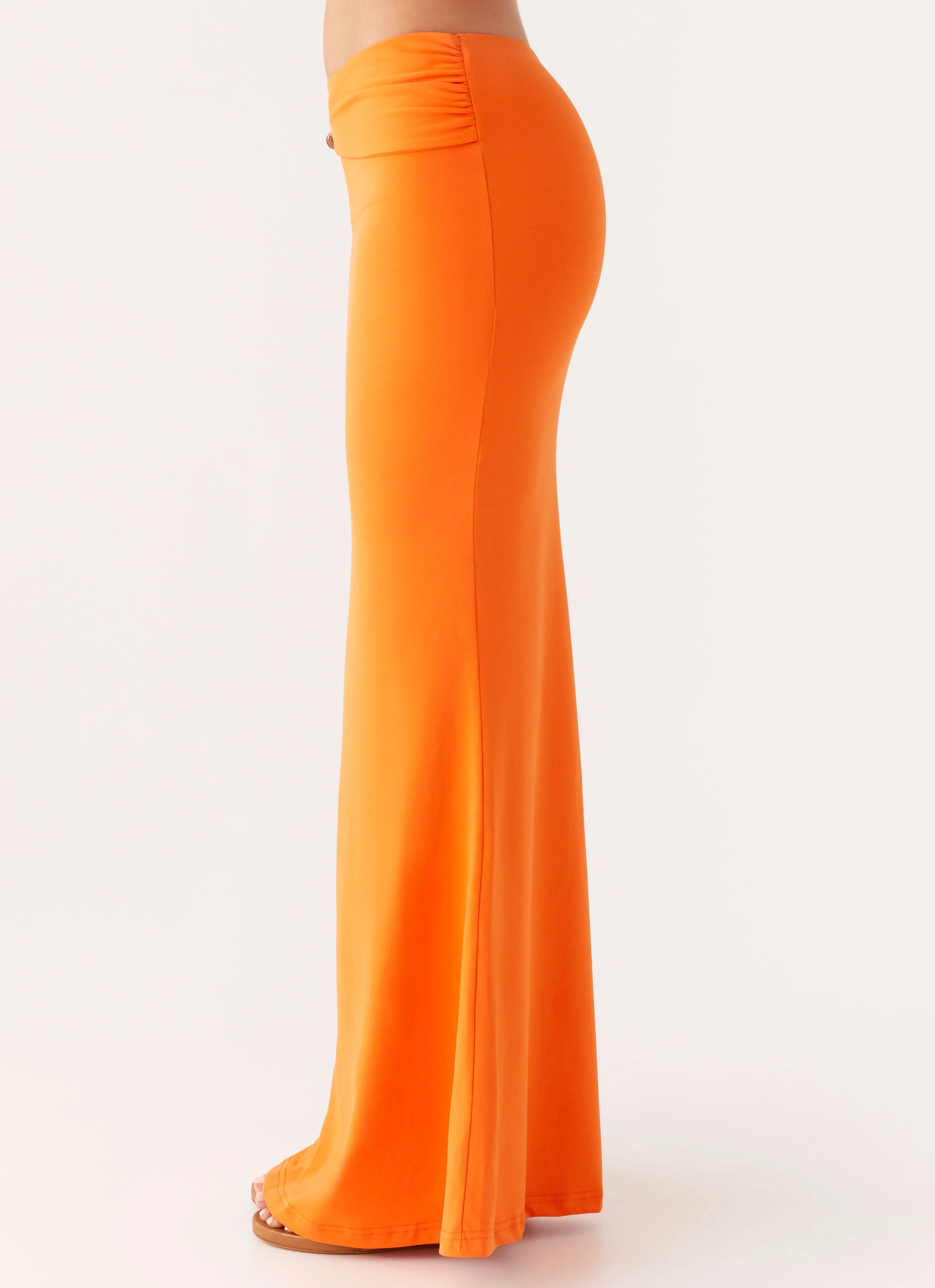 Timeless Touch Mention Maxi Skirt - Orange
