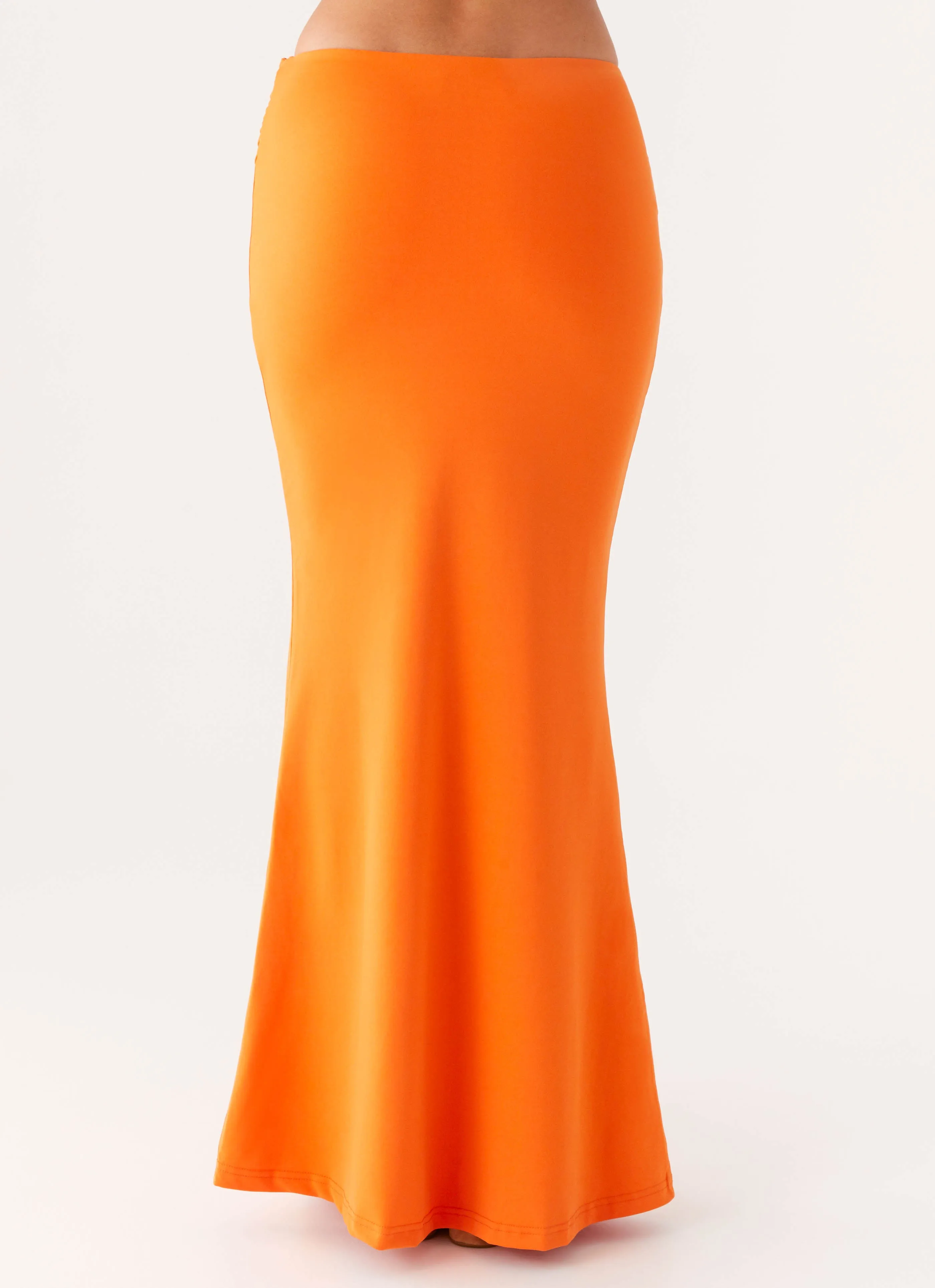 Key Feature Clean Lines Mention Maxi Skirt - Orange