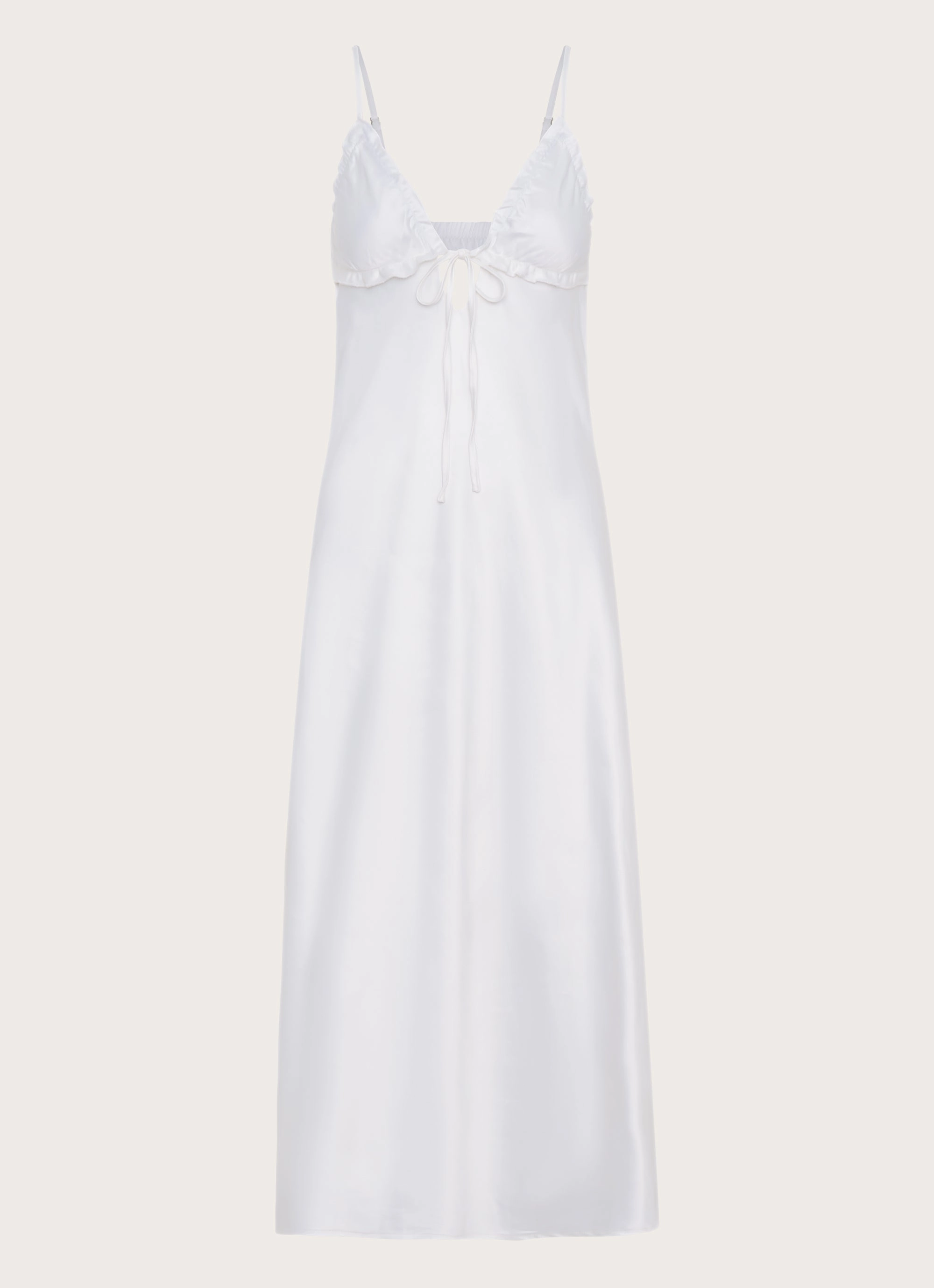 Softly Structured Take Note Midi Dress - White