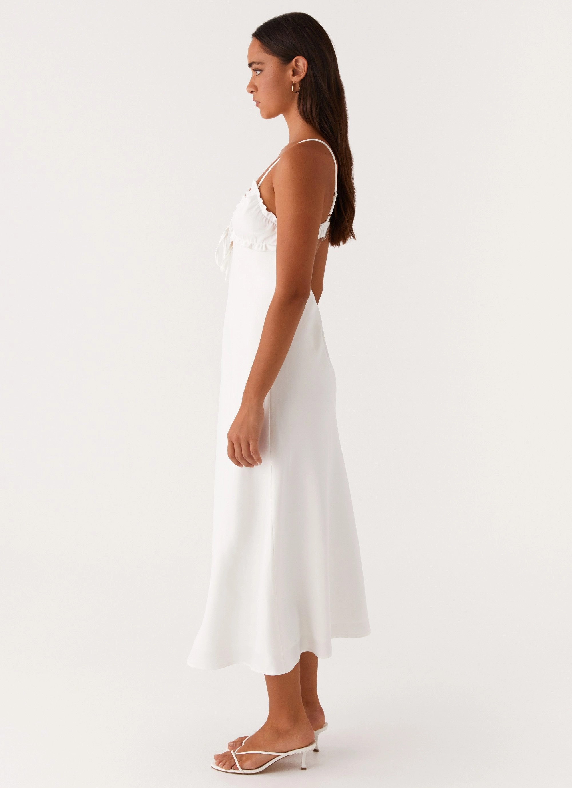 Classic Mood Take Note Midi Dress - White