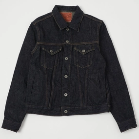 ONI Denim 02527P 20th Anniversary Blue Cast Type III Denim Jacket - Rinsed Water Based Coating HoodedStyle