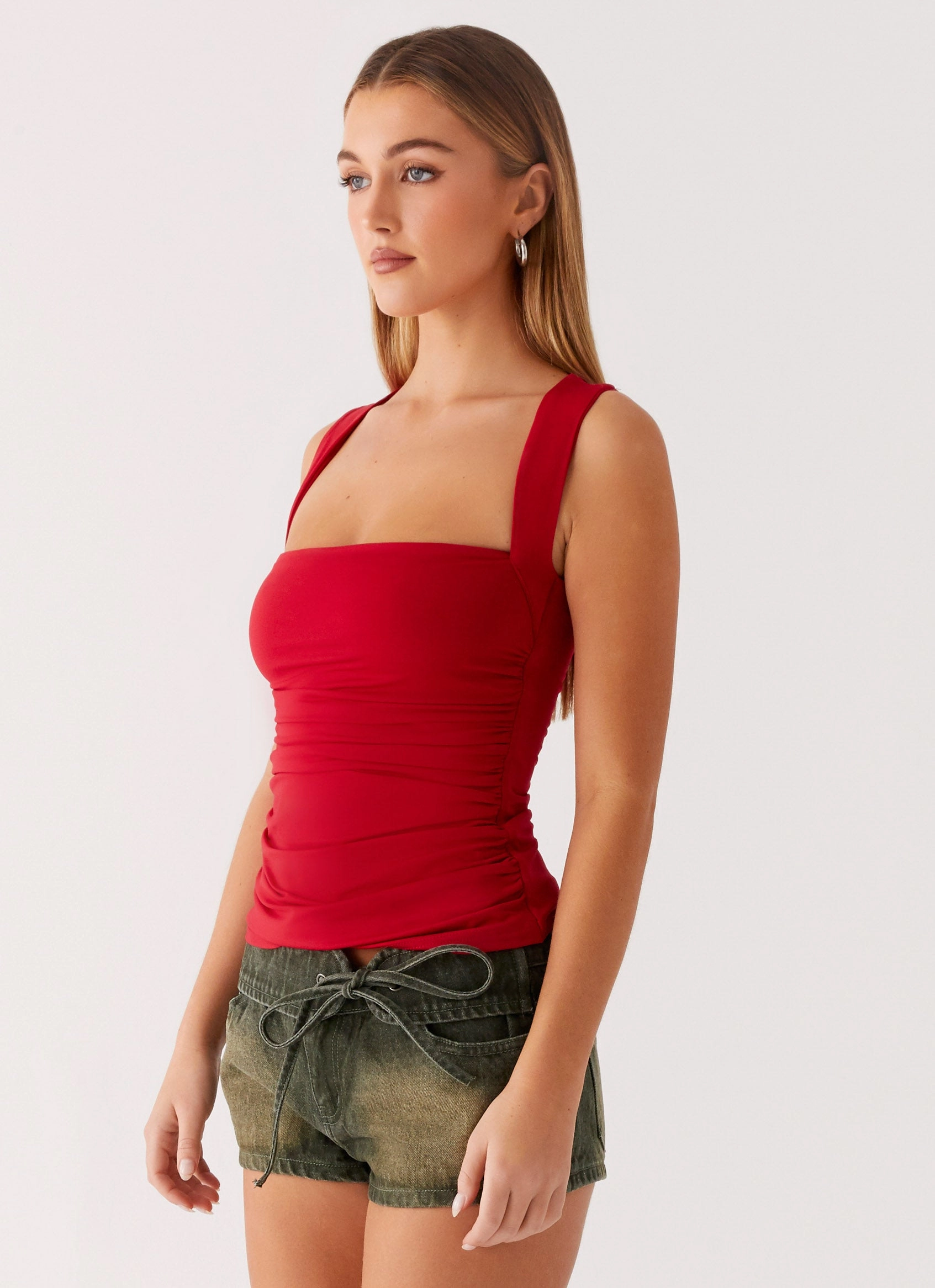 HighDensityFoam HighStretchElastic Aria Top - Merlot Red