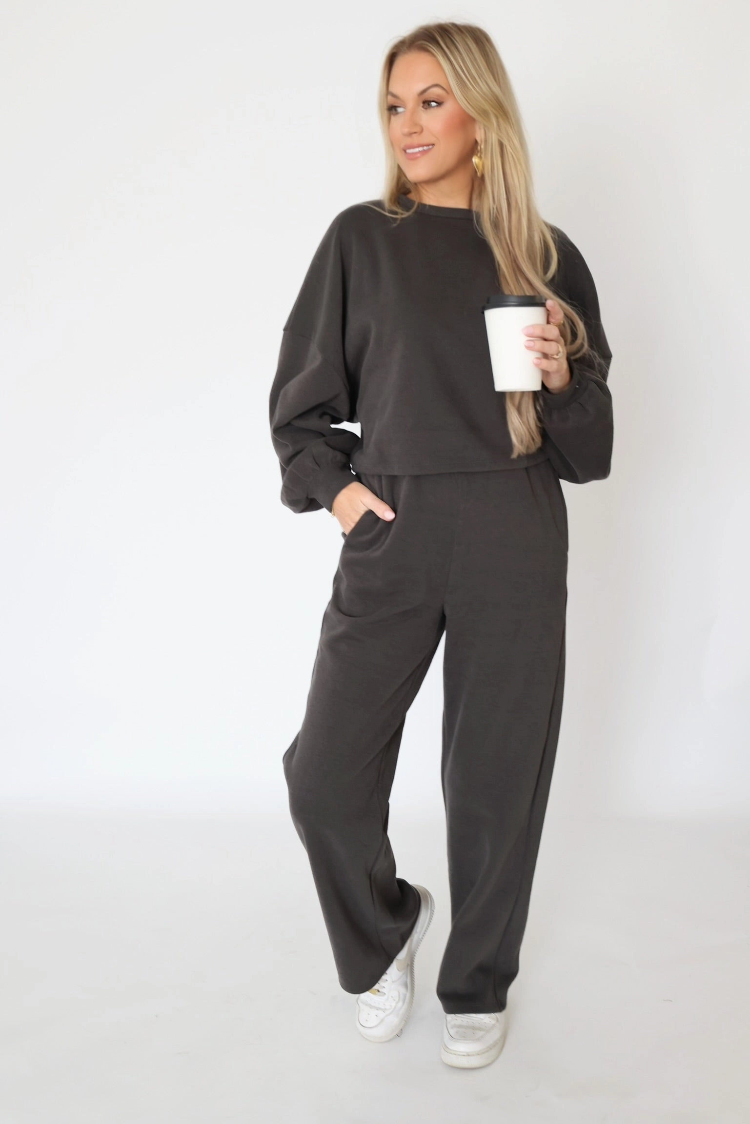 Reinforced Seams Relaxed Stay Wide Leg Pant