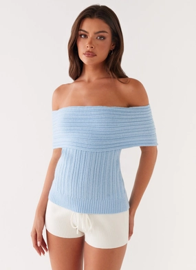 Rosen Knit Top - Blue EcoCertified Material