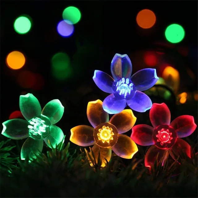String Led Solar Christmas Lights Home Garden Decor Lamp