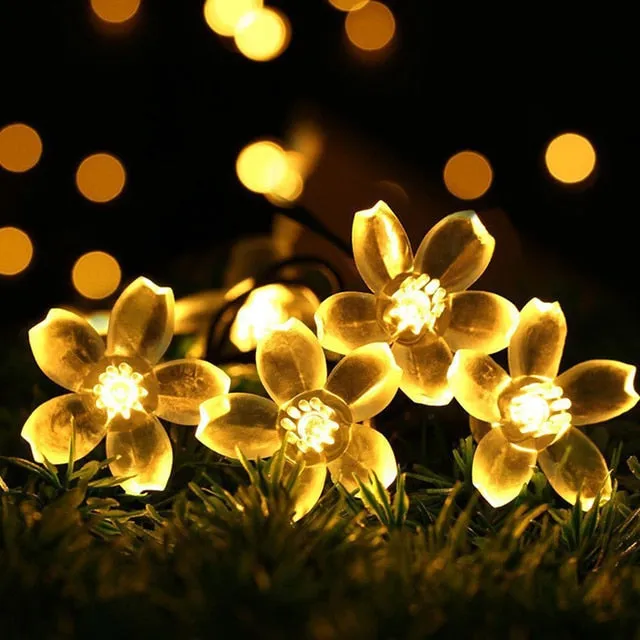 String Led Solar Christmas Lights Home Garden Decor Lamp